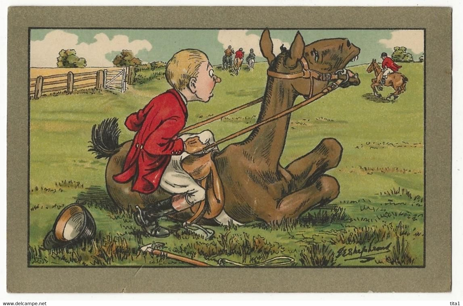 579 - Cheval Et Cavalier " Humour" M.M. Vienne M.Munk - Shepheard