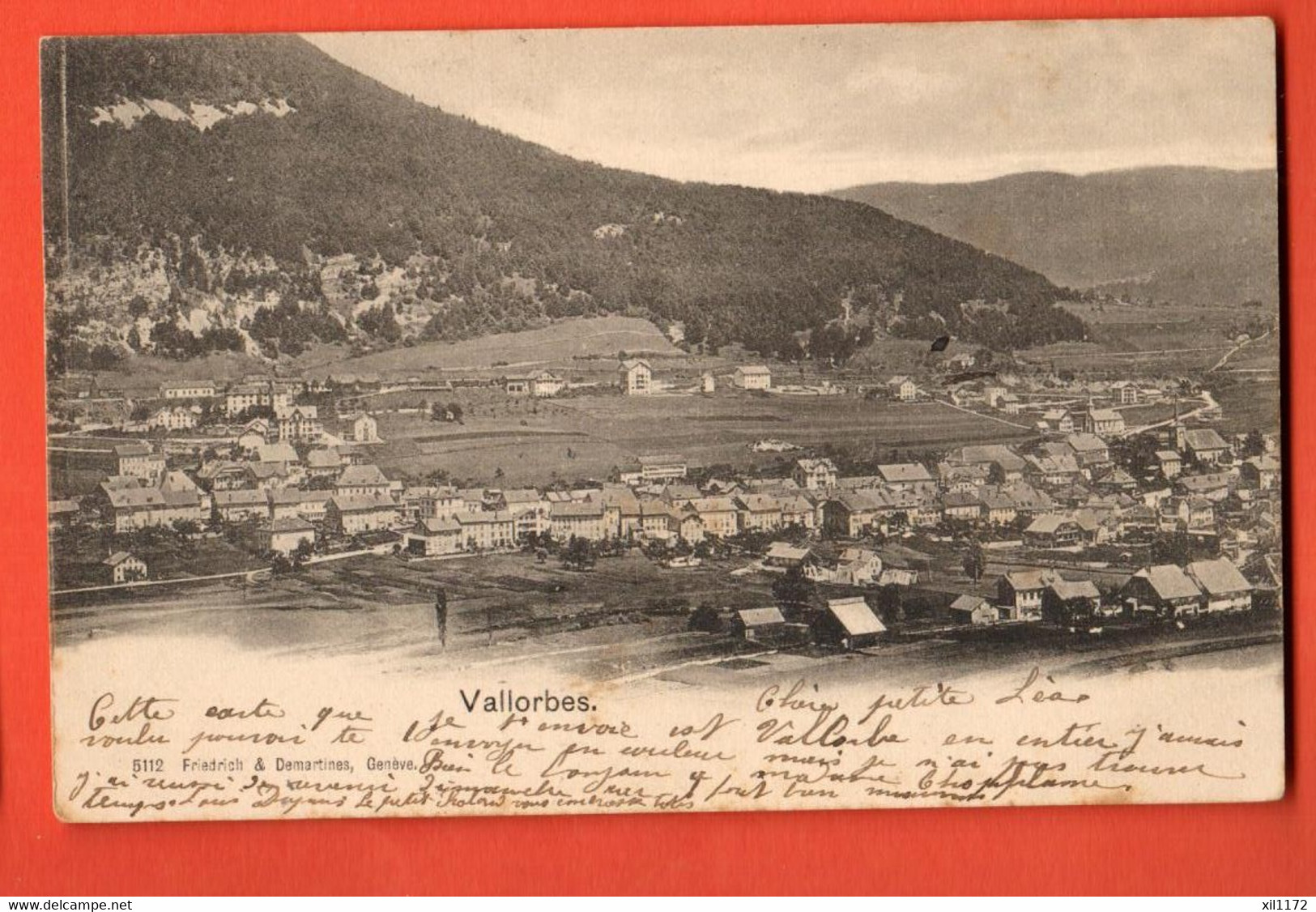 FLA-11 Vallorbe, Vue Générale Précurseur, Circulé 1910 , Cachet Ambulant Et Pontarlier - Vallorbe