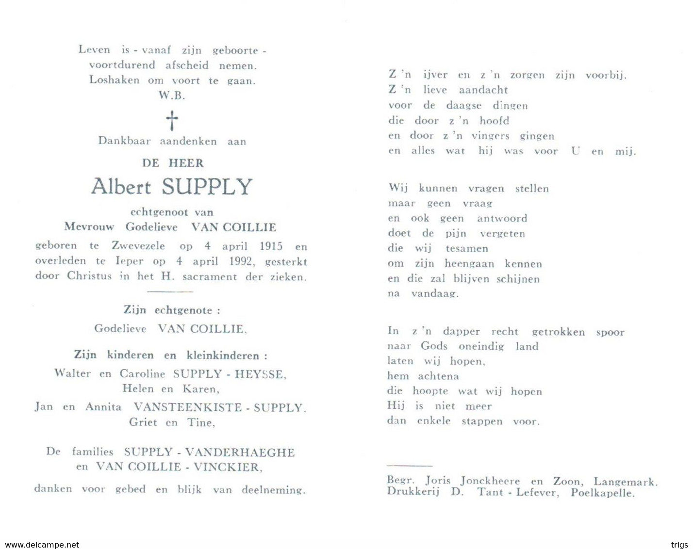 Albert Supply (1915-1992) - Devotion Images