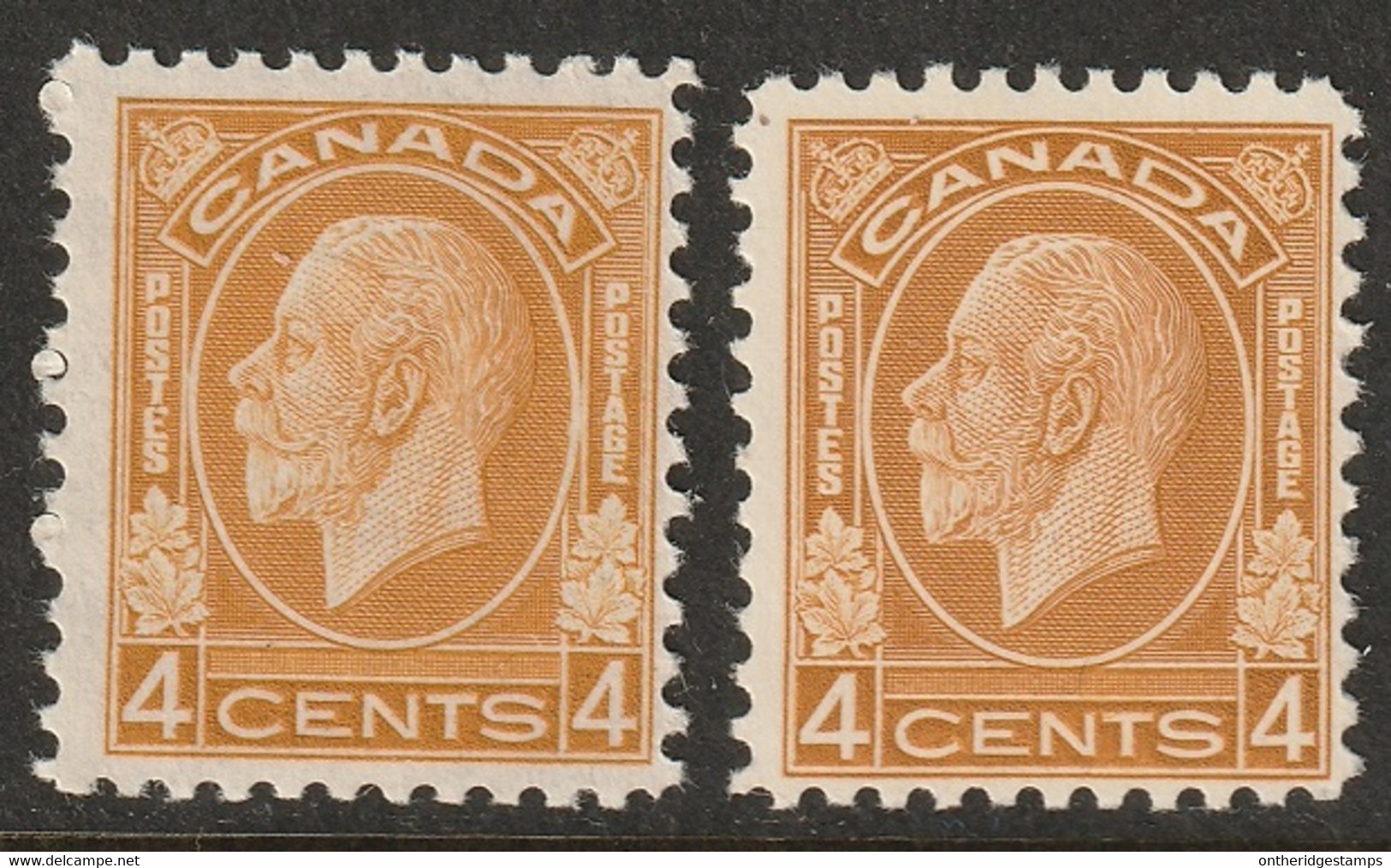 Canada 1932 Sc 198,198i Mi 165 Yt 164 MLH* Ochre & Brownish Ochre Shades - Neufs