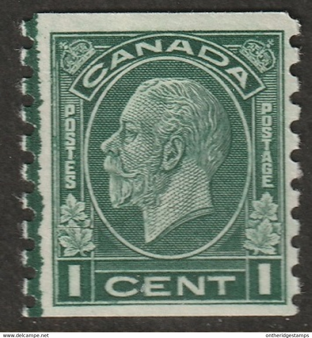 Canada 1933 Sc 205 Mi 162D Yt 161a Coil Line Single MLH* - Unused Stamps