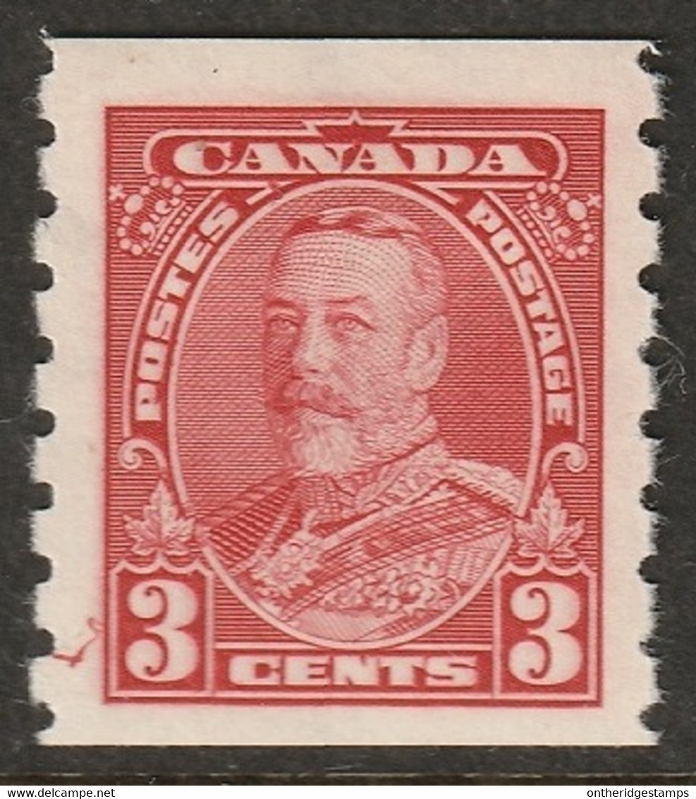 Canada 1935 Sc 230 Mi 186D Yt 181a Coil MH* Ink Blot At LL Corner - Unused Stamps