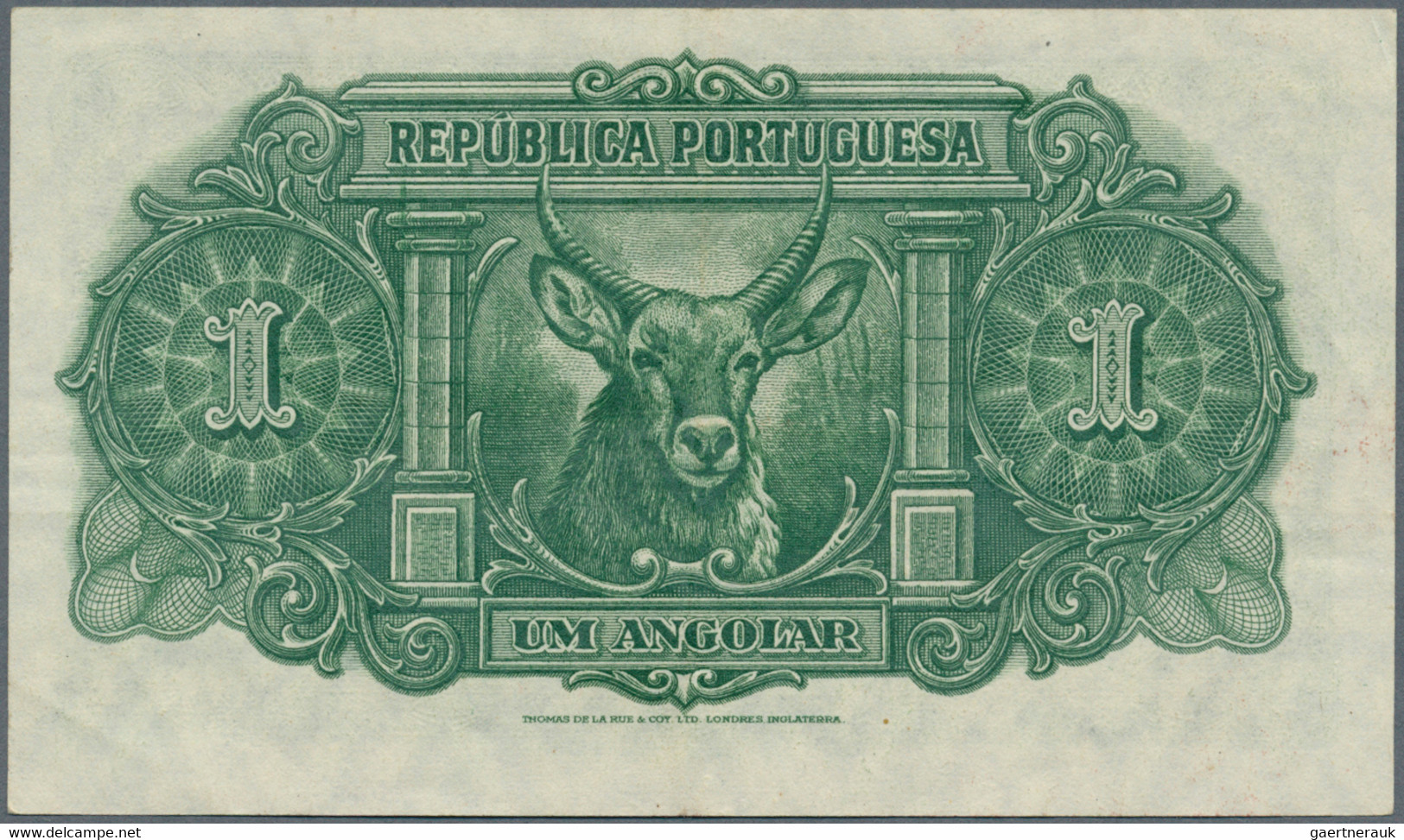 Angola: 1 Angolar 1942 P. 68 In Condition: XF+. - Angola