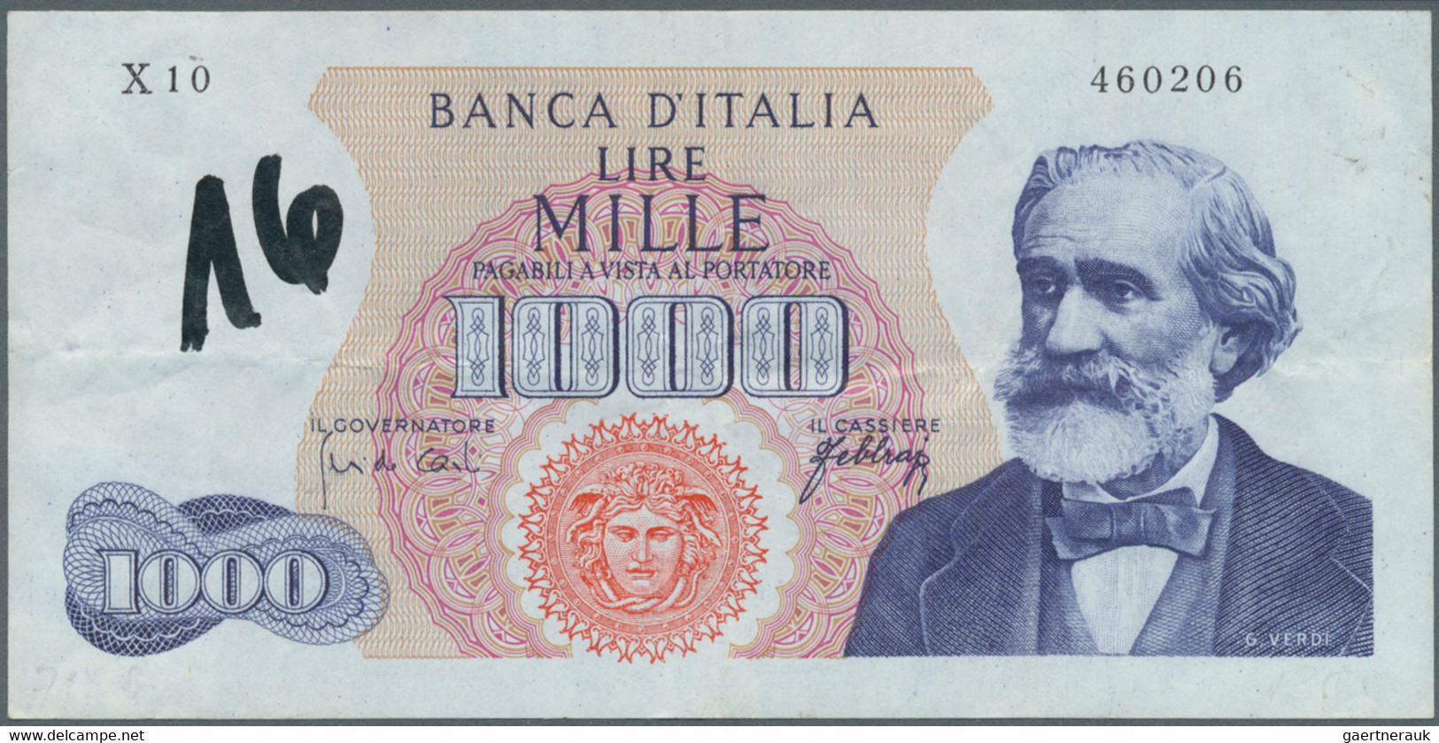 Italy / Italien: Set of 12 notes, all REPLACEMENT notes, containing 1000 Lire 1948 letter "W" P. 88a