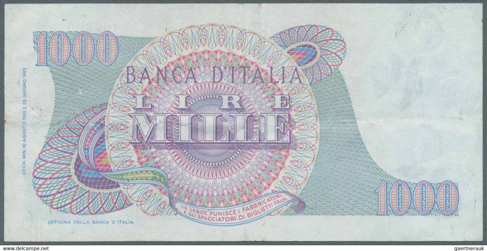 Italy / Italien: Set of 12 notes, all REPLACEMENT notes, containing 1000 Lire 1948 letter "W" P. 88a