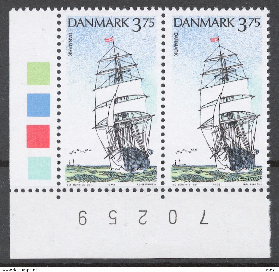 Denmark 1993 Mi# 1057** SHIP - Unused Stamps