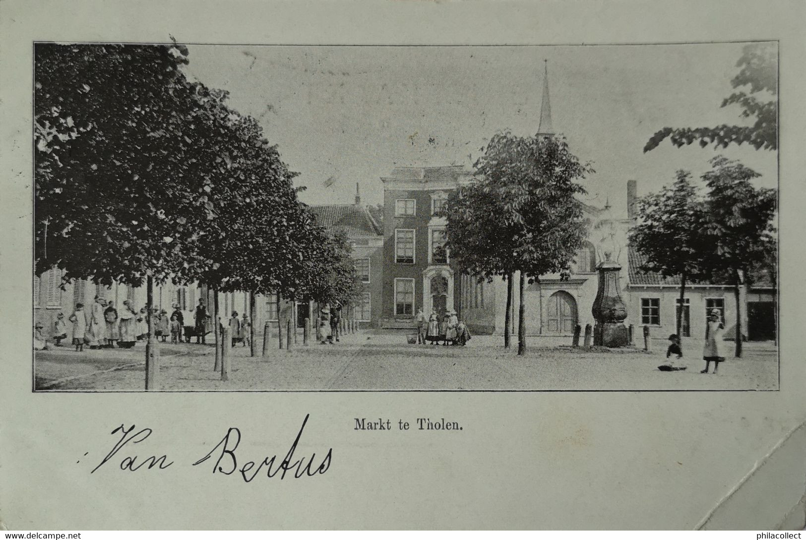 Tholen (Zld.) Markt Te 1902 Hoek Vouw - Tholen