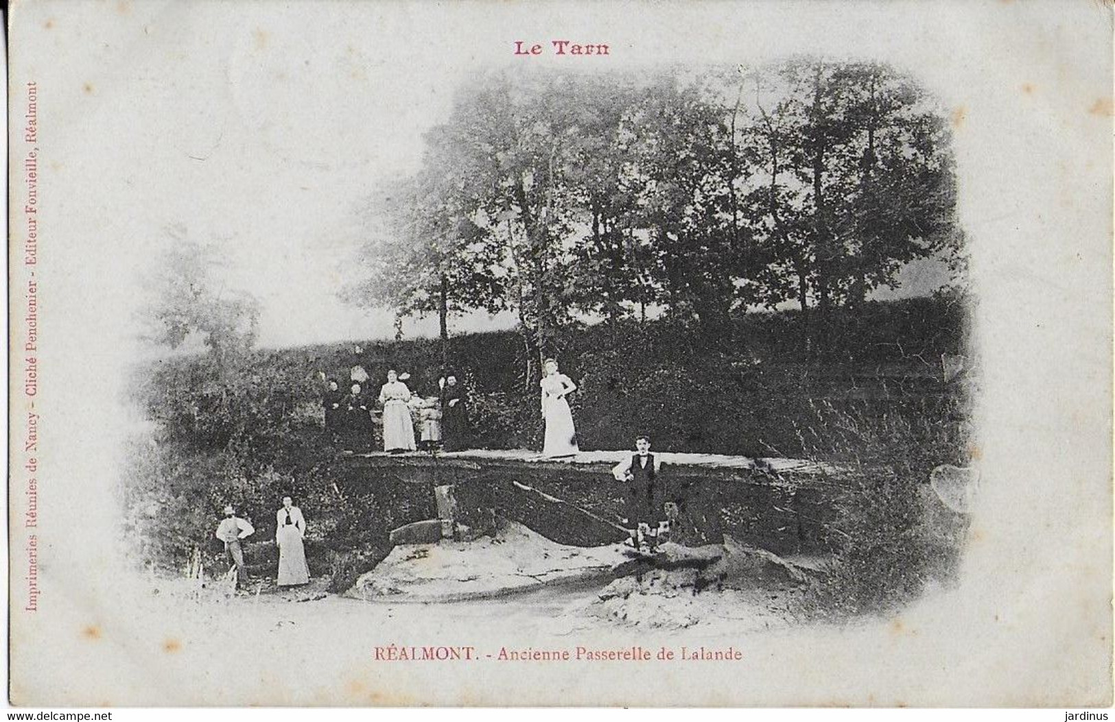 REALMONT ( Le Tarn ): : Ancienne Passerelle  De Lalande  Animation ( 1903) - Realmont