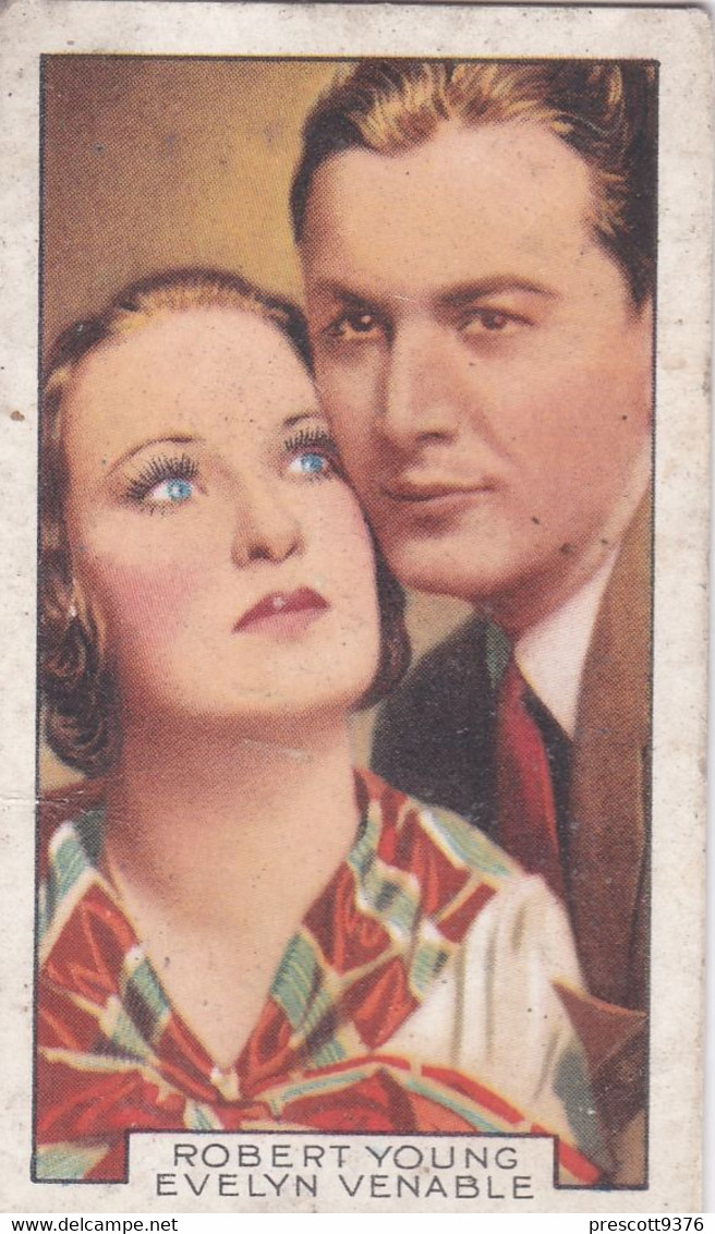 40 Robert Ypoung & Evelyn Venables  - Film Partners 1936 - Gallaher Cigarette Card - Original- Movies - Cinema - Gallaher