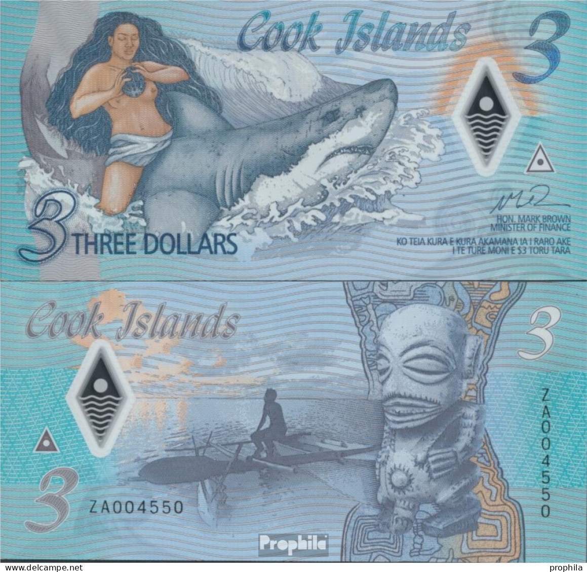 Cookinseln Pick-Nr: NEW Bankfrisch 2021 3 Dollars - Cook Islands