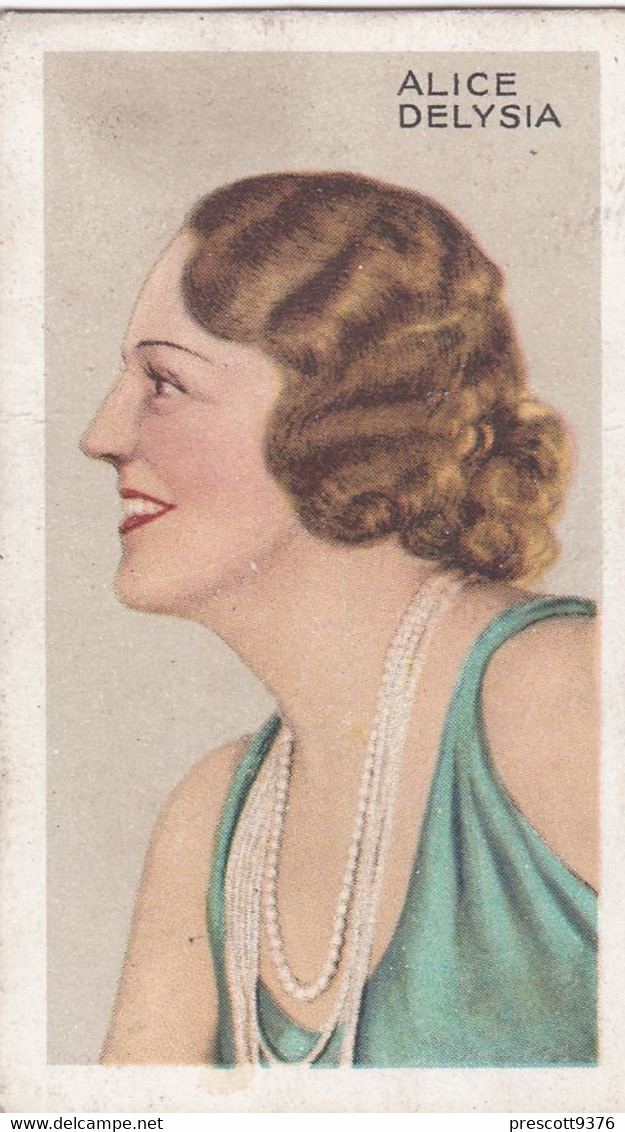 20 Alice Delysia  -  Stars Of Screen & Stage 1935  - Gallaher Cigarette Card - Original- Film - Cinema - Gallaher