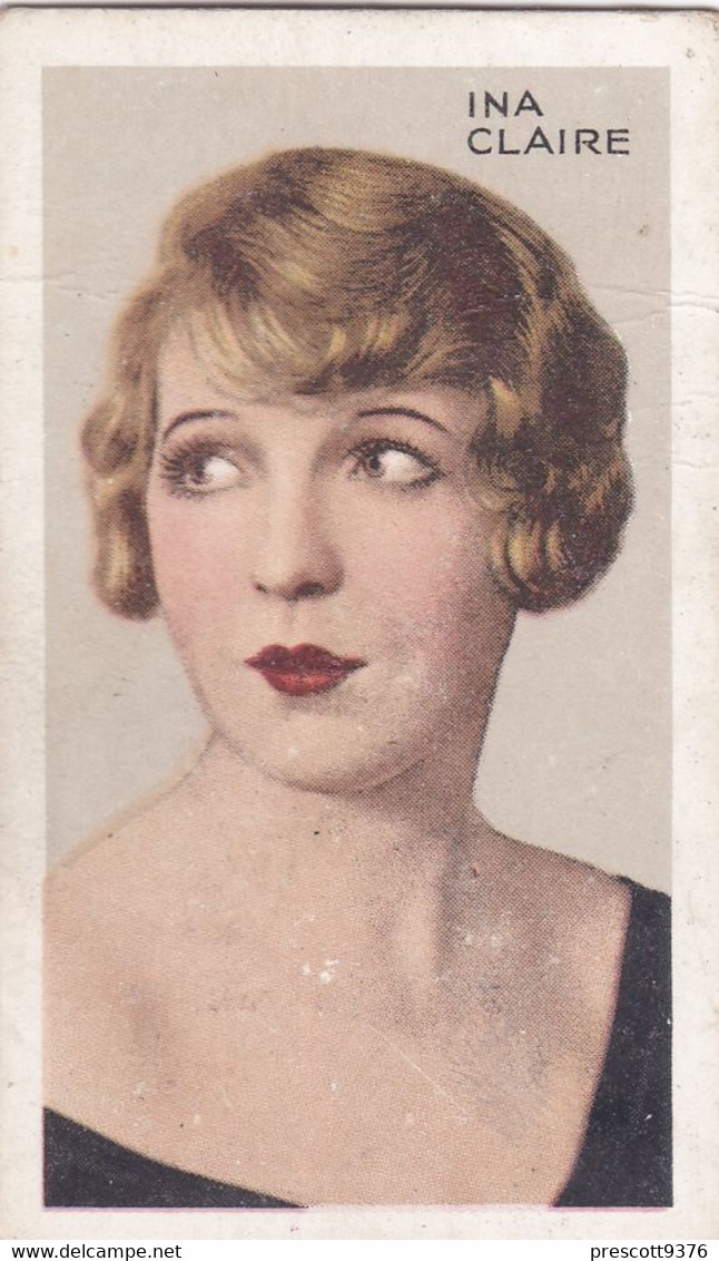 5 Ina Claire  -  Stars Of Screen & Stage 1935  - Gallaher Cigarette Card - Original- Film - Cinema - Gallaher