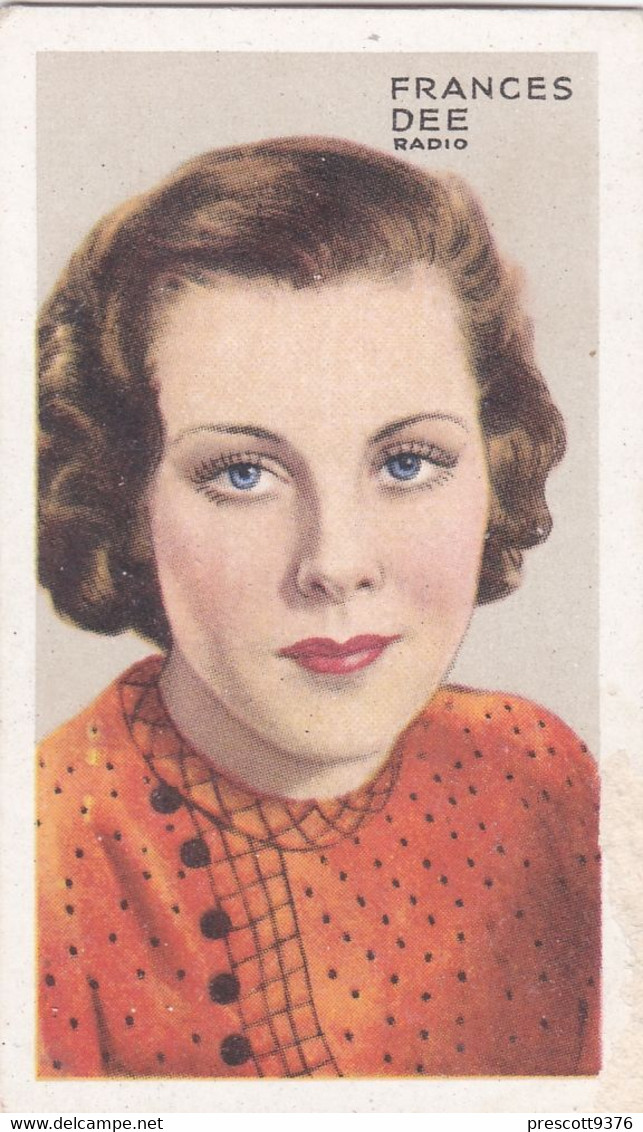 22 Frances Dee  -  Stars Of Screen & Stage 1935  - Gallaher Cigarette Card - Original- Film - Cinema - Gallaher