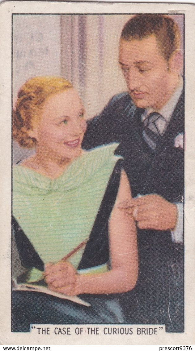 27 "Case Of The Curious Bride"- Film Episodes 1936 - Gallaher Cigarette Card - Original- Movies - Cinema - Gallaher