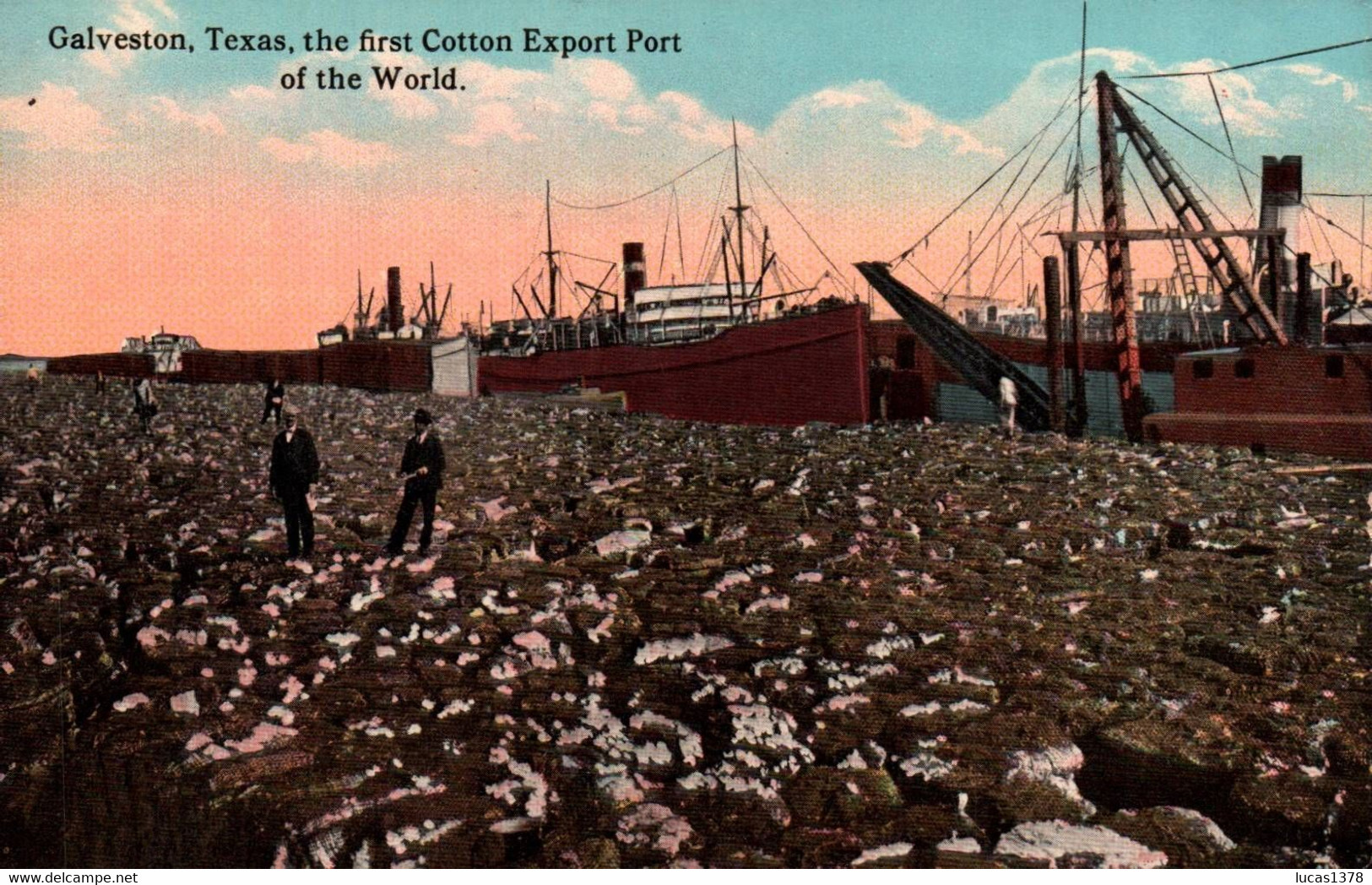 TEXAS / GALVESTON / THE FIRST COTTON EXPORT PORT OF THE WORLD - Galveston