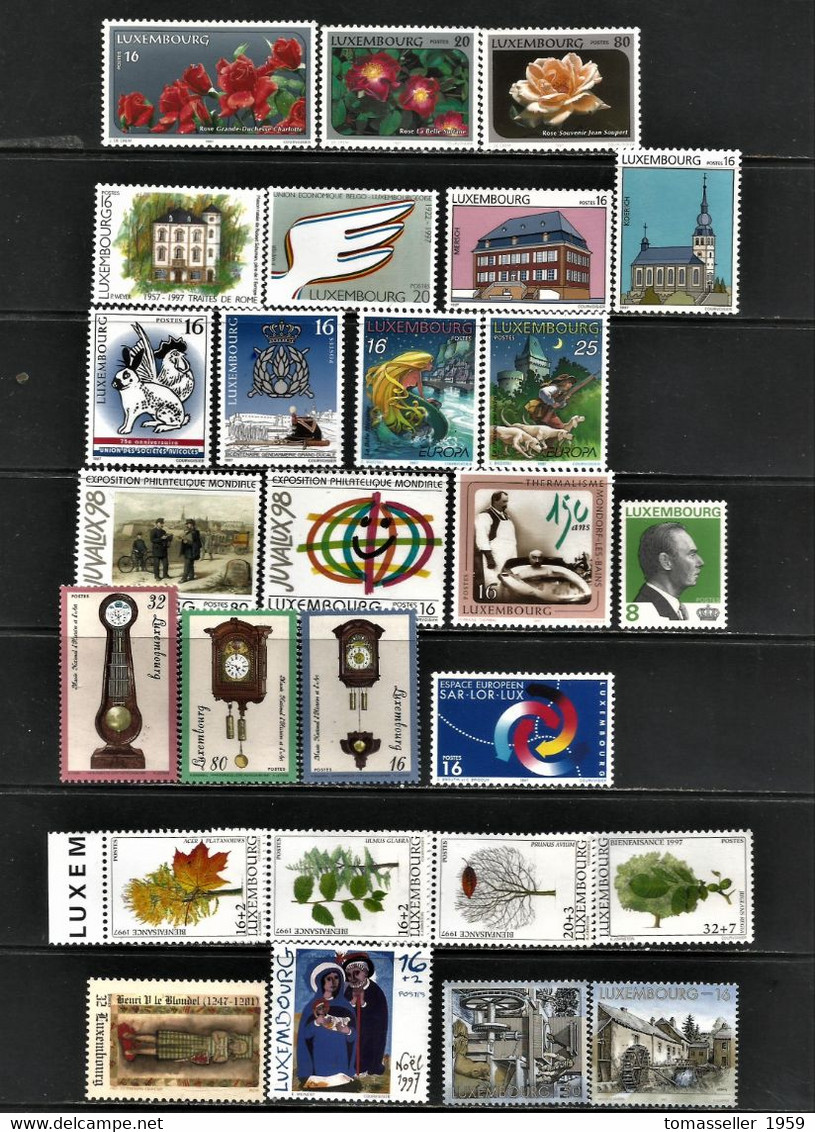 Luxembourg-1997 Full Year Set -14 Issues (27st.).MNH - Années Complètes