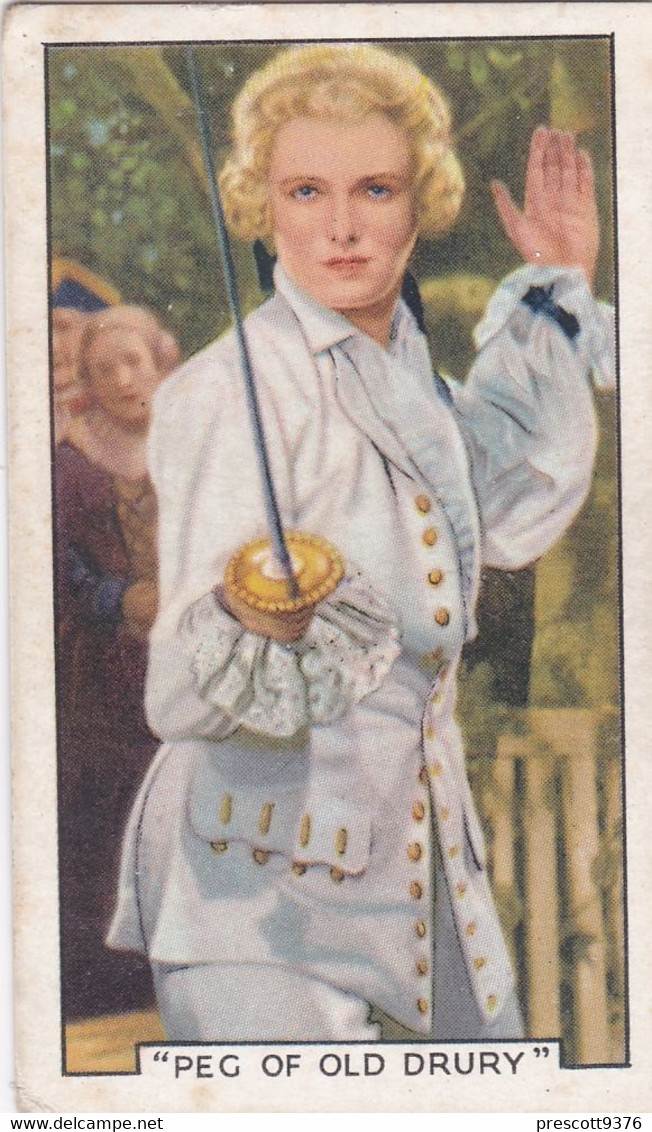 45 Anna Neagle In "Peg Of Old Drury"  - Film Episodes 1936 - Gallaher Cigarette Card - Original- Movies - Cinema - Gallaher