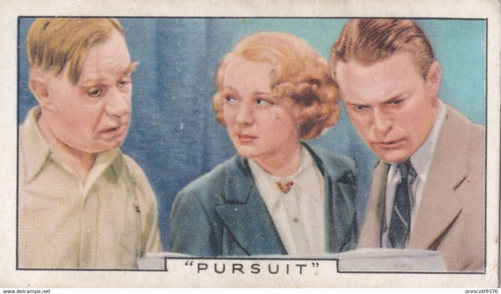 47 Sally Eilers In "Pursuit"  - Film Episodes 1936 - Gallaher Cigarette Card - Original- Movies - Cinema - Gallaher