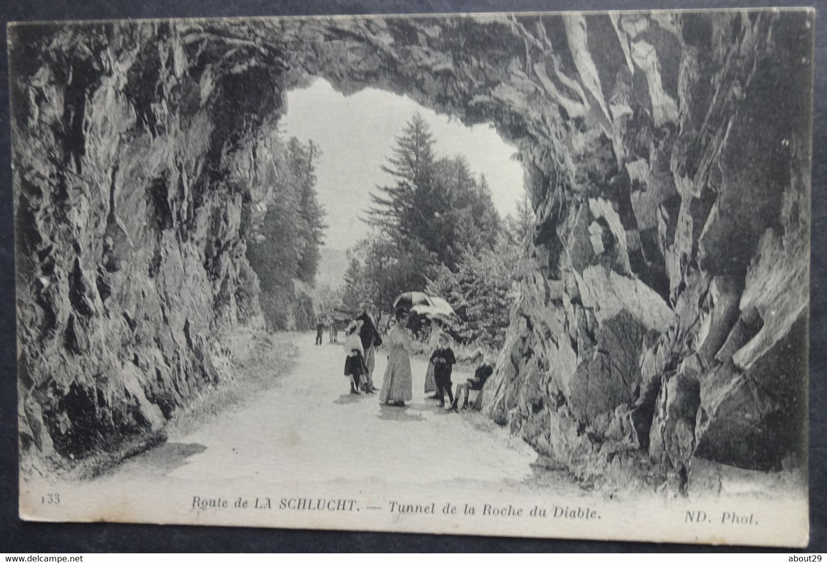 CPA 88 XONRUPT - Route De La SCHLUCHT - Tunnel De La Roche Du Diable - ND 133 - Réf H 249 - Xonrupt Longemer