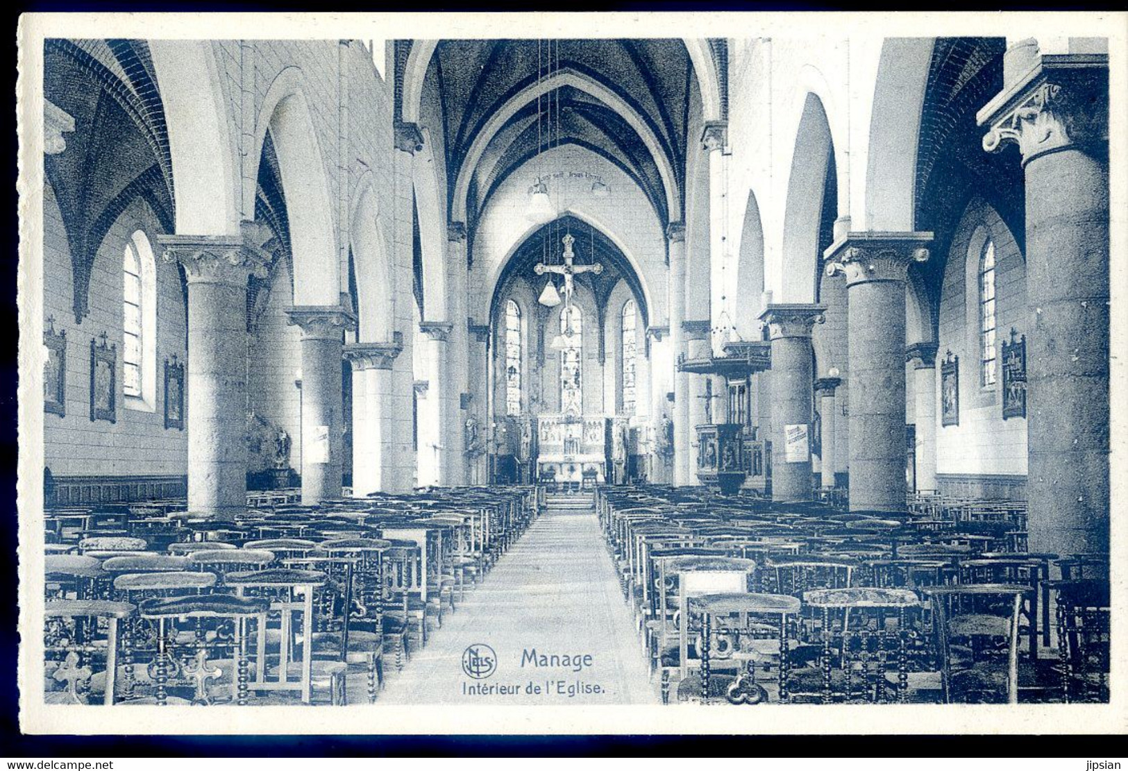 Cpa De Belgique Manage -- Intérieur De L' église     SPT21-01 - Manage