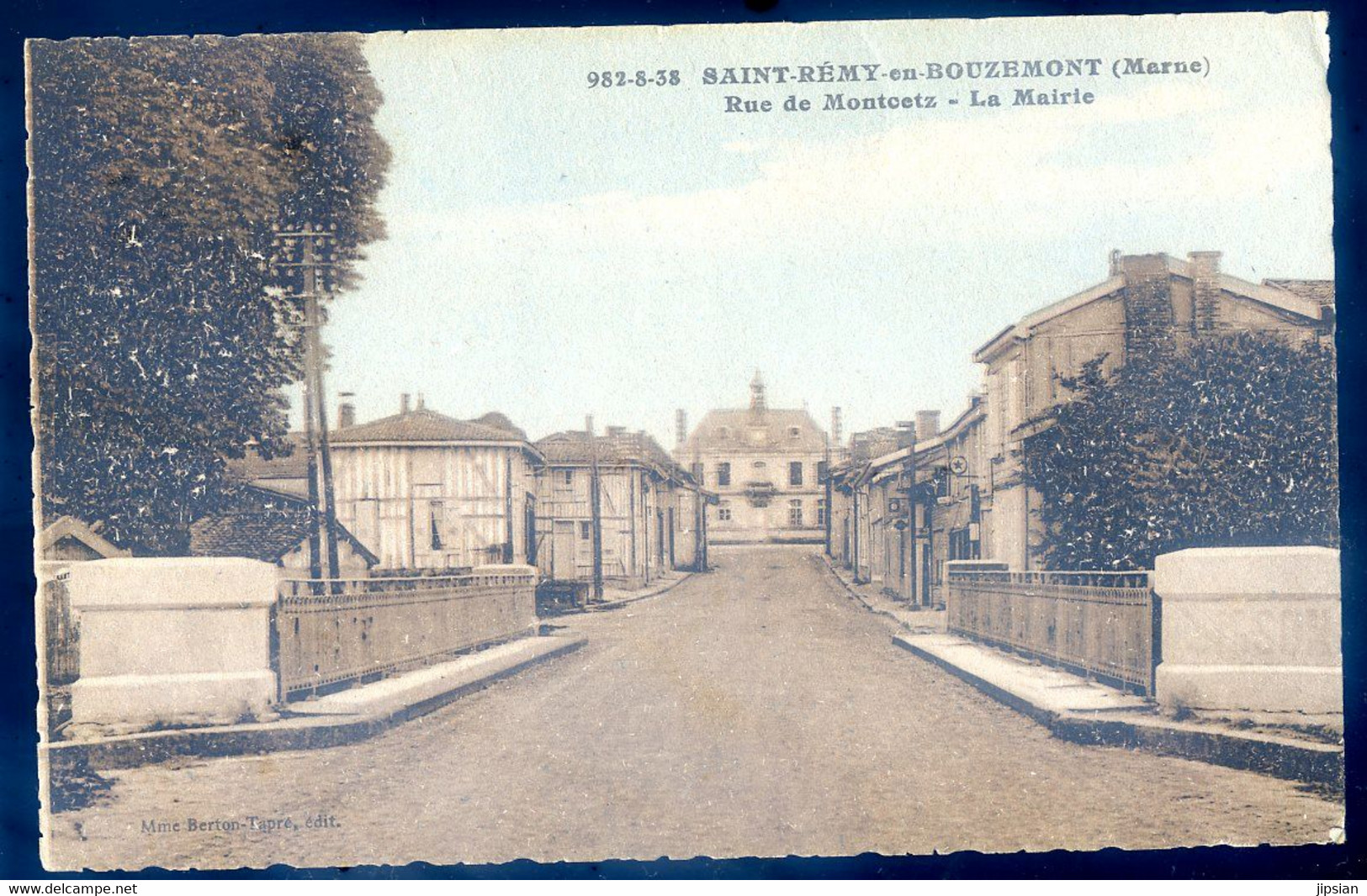 Cpa Du 51 Saint Remy En Bouzemont Rue De Montcetz -- La Mairie      SPT21-01 - Saint Remy En Bouzemont