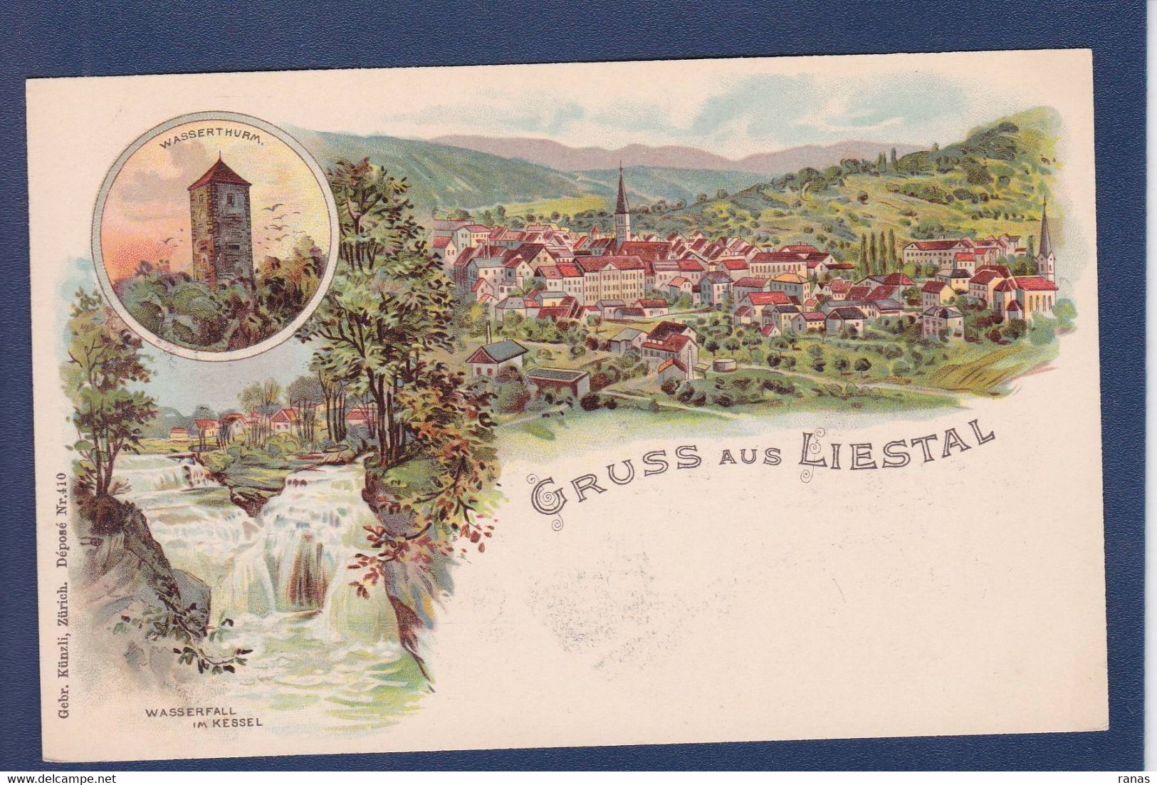 CPA Suisse > BL Bâle-Campagne LIESTAL Litho Gruss Non Circulé - Liestal