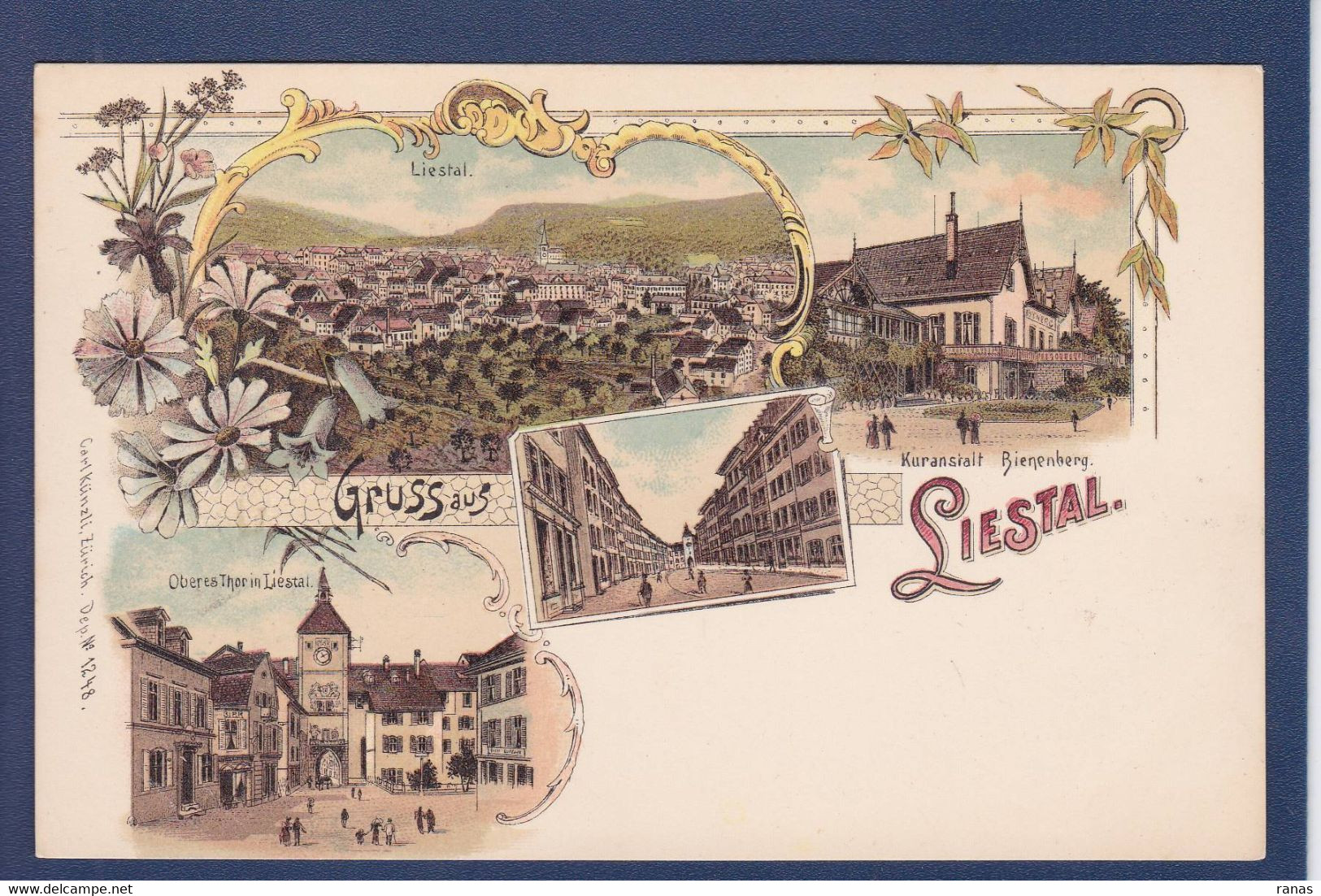 CPA Suisse > BL Bâle-Campagne LIESTAL Litho Gruss Non Circulé - Liestal