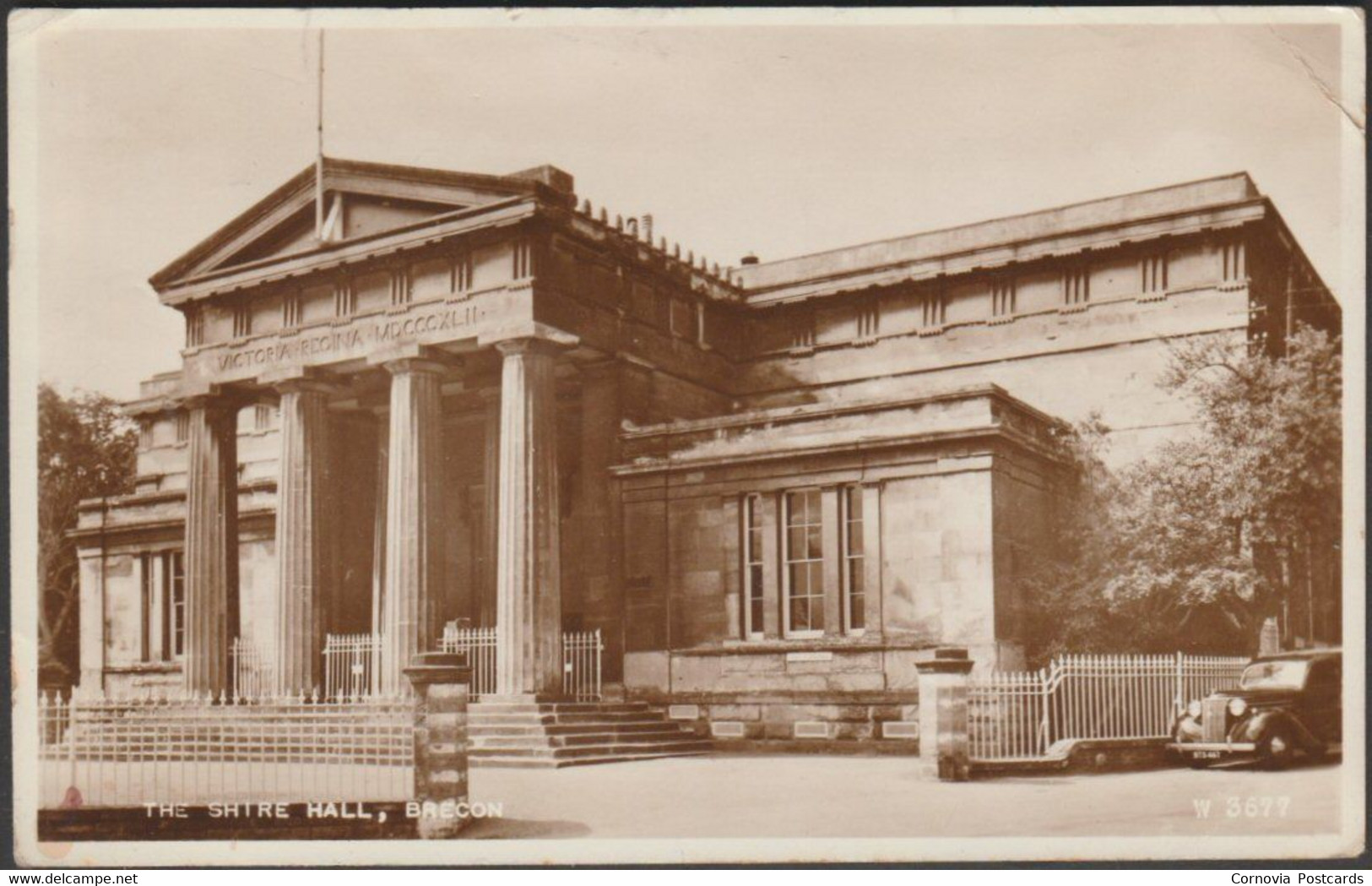 The Shire Hall, Brecon, Breconshire, 1956 - Valentine's RP Postcard - Breconshire