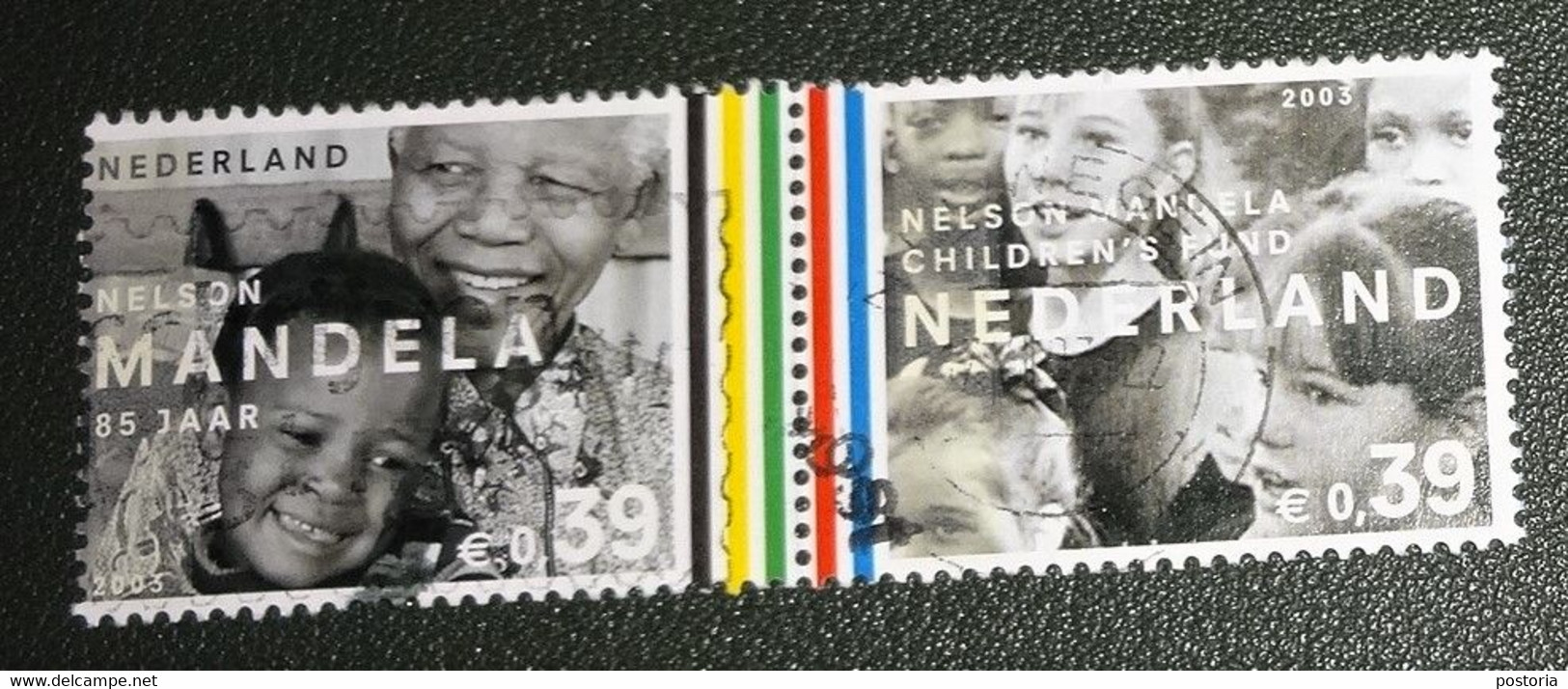 Nederland - NVPH - 2196/2197a - Paar - 2003 - Gebruikt - Nelson Mandela - 85 Jaar - Usati