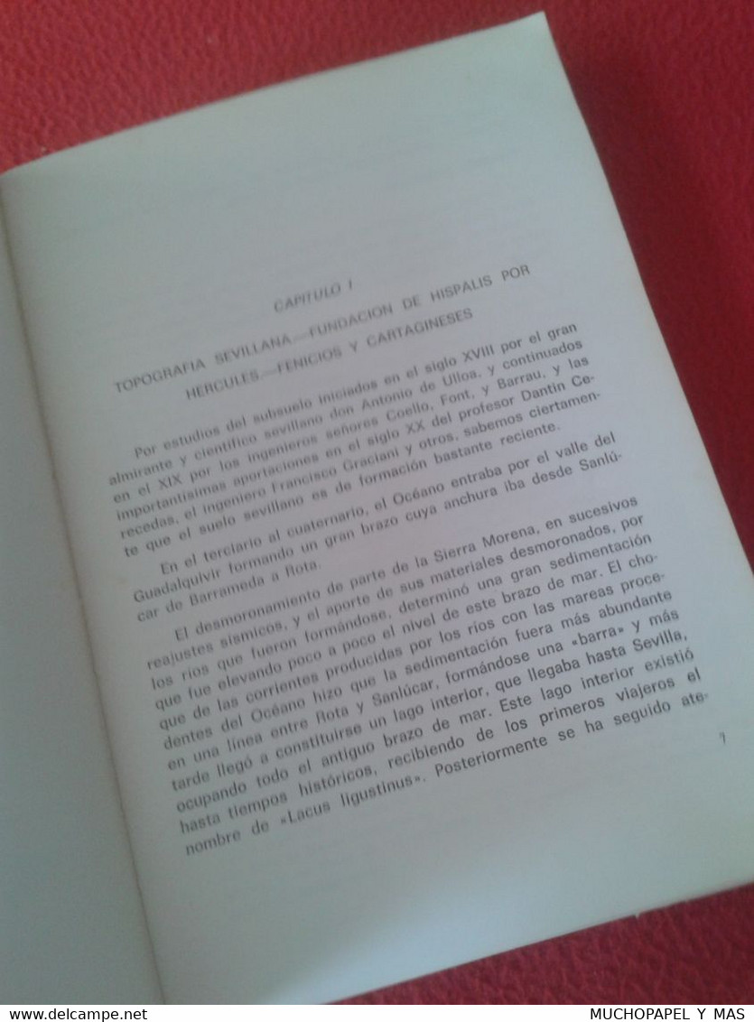 ANTIGUO LIBRO JOSÉ MARÍA DE MENA HISTORIA DE SEVILLA ECESA 1979, 381 PÁGINAS, CAJA SAN FERNANDO, SPAIN ESPAGNE SPANIEN..