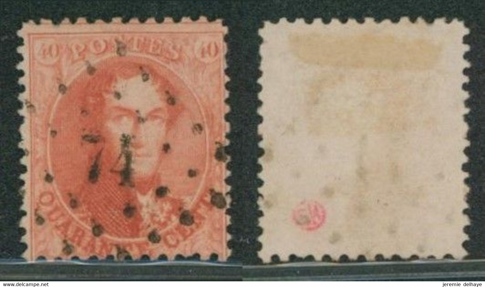 Médaillon Dentelé - N°16 Obl Pt 74 (Lp 74) "Celles". COBA : 125 ! Superbe / Collection Spécialisée. - 1863-1864 Medaillen (13/16)