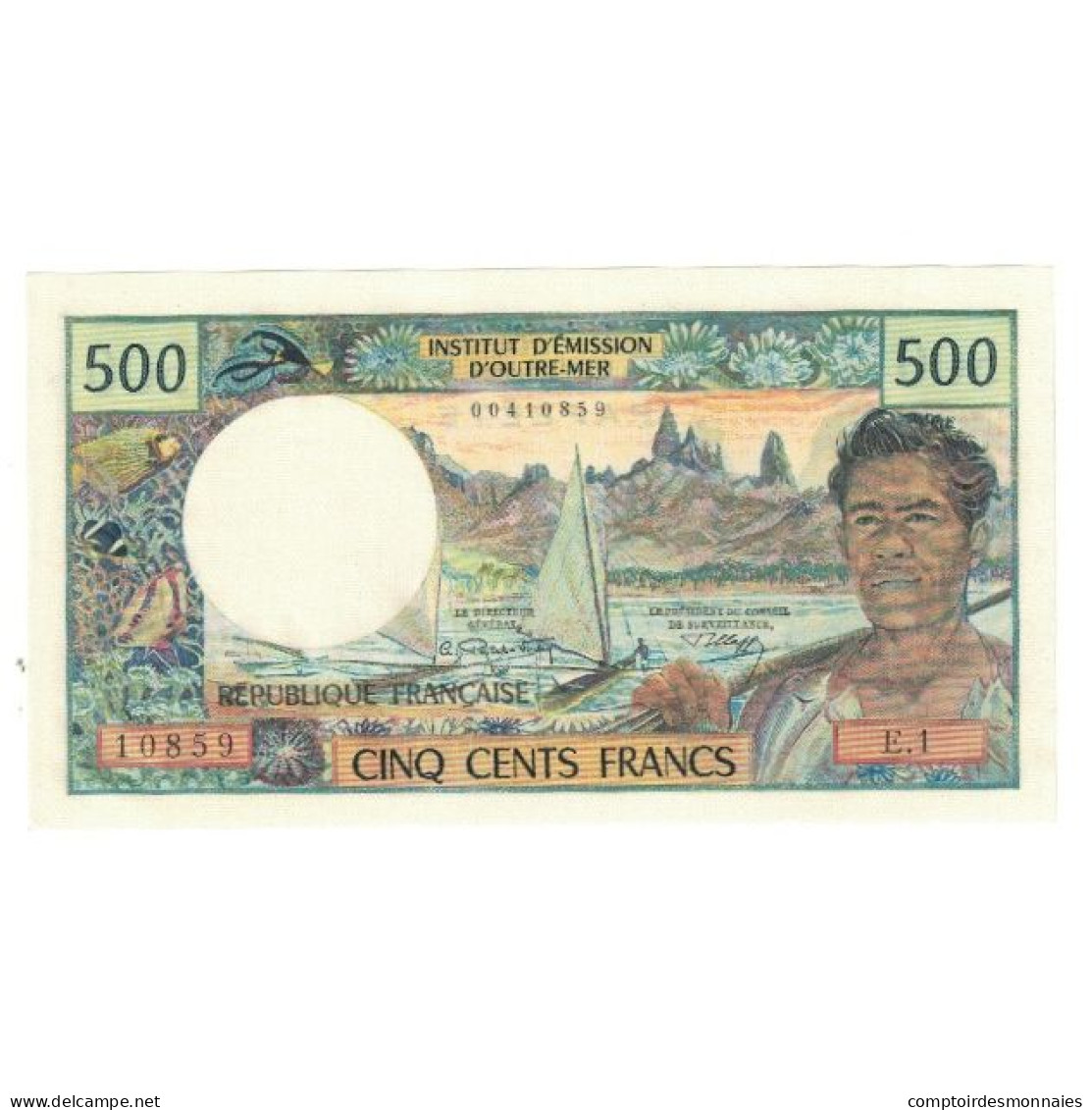 Billet, Tahiti, 500 Francs, KM:25d, NEUF - Papeete (Frans-Polynesië 1914-1985)