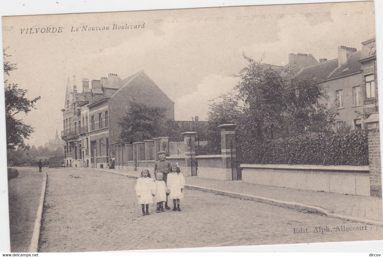 Vilvoorde - De Nieuwe Boulevard (Allecourt) (zwart-wit) (gelopen Kaart Zonder Zegel) - Vilvoorde