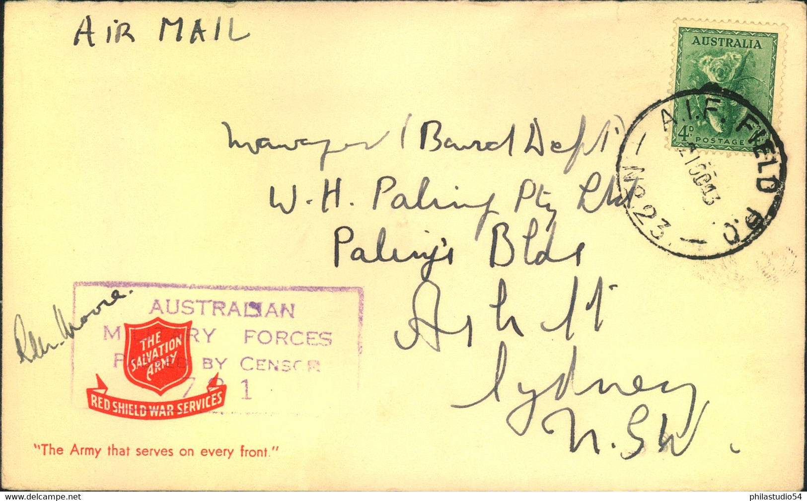 1943, Military Mail On Active Service Censored - Storia Postale