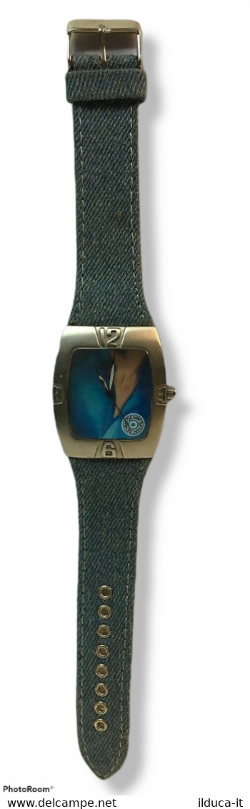79094 Orologio Vintage Da Polso Uomo - Denim - Cinturino Jeans - Advertisement Watches