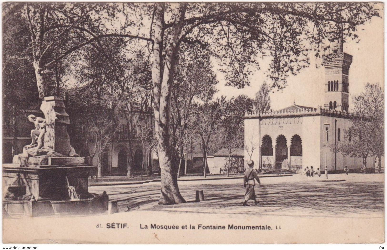 Algérie : SETIF : La Mosquée Et La Fontaine Monumentale : Animée - Sétif