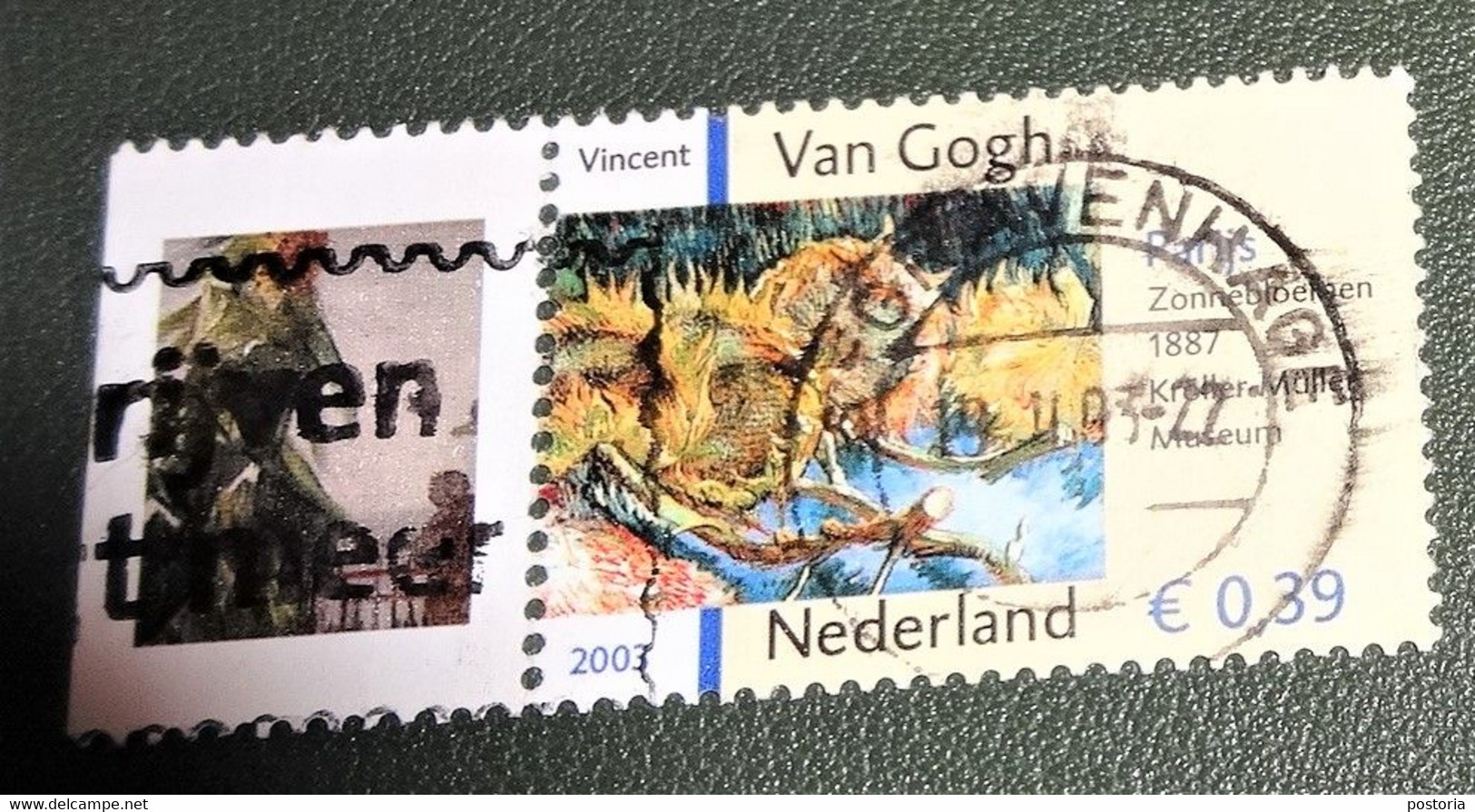 Nederland - NVPH - 2144 - 2003 - Gebruikt - Cancelled - Vincent Van Gogh - Zonnebloemen - Met Tab - Usati