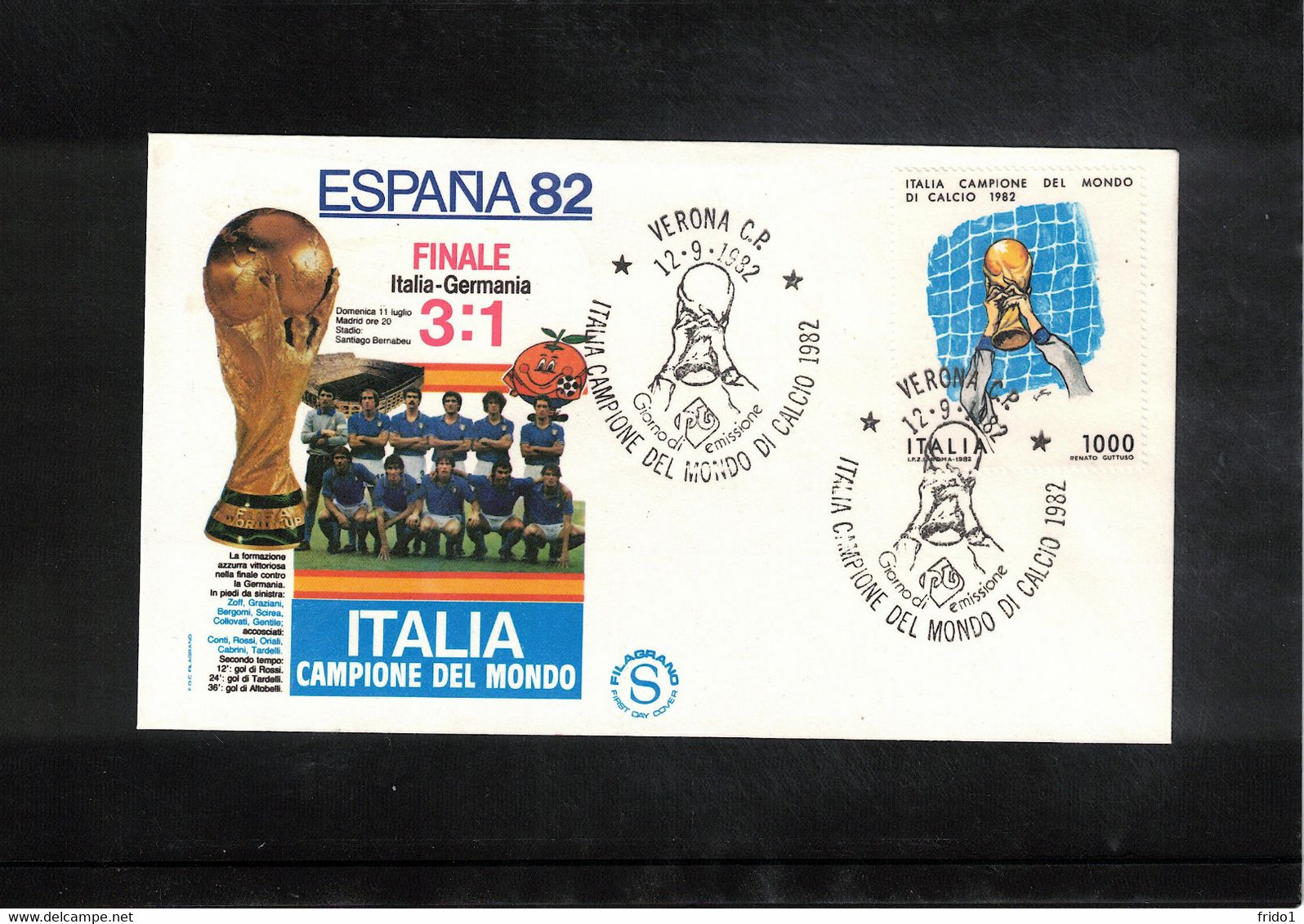 Italy /Italia 1982 World Football Cup Spain  Italy World Football Champion Interesting Cover FDC - 1982 – Espagne