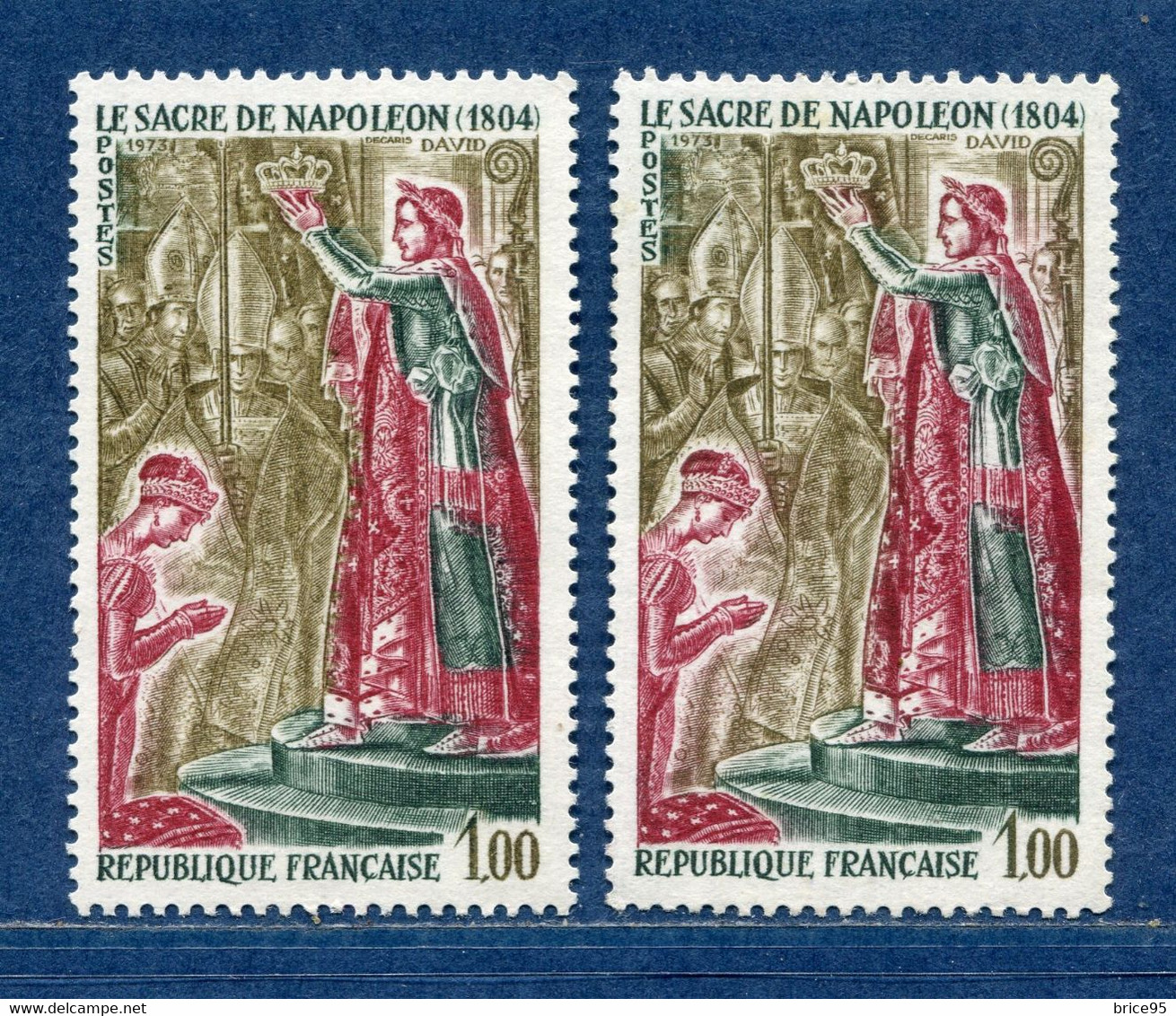 ⭐ France - Variété - YT N° 1776 - Couleurs - Pétouilles - Neuf Sans Charnière - 1973 ⭐ - Unused Stamps