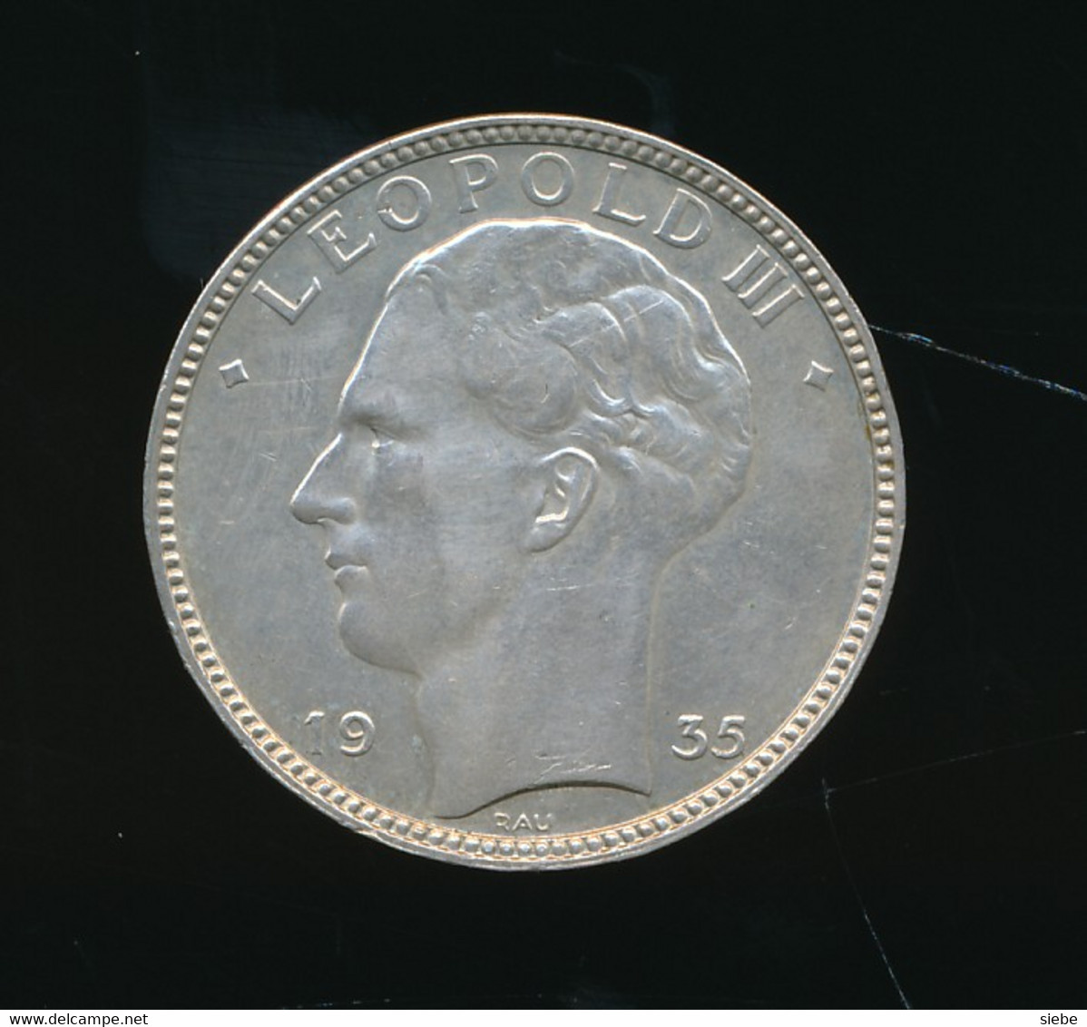20 Fr Albert I - 1935 - Zilver - Argent - 20 Francs