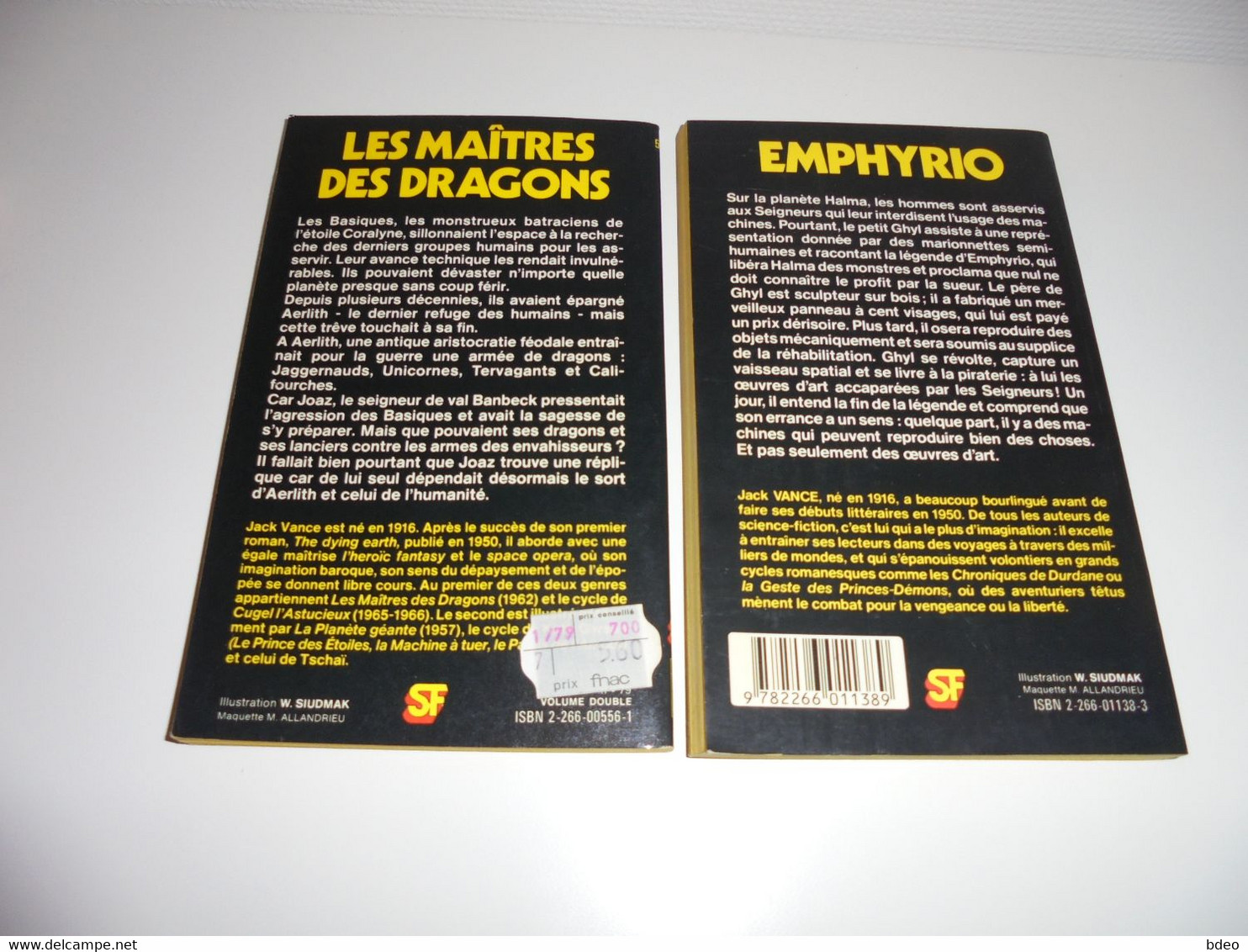 LOT JACK VANCE/ LE MAITRE DES DRAGONS/ EMPHYRIO/ BE - Presses Pocket