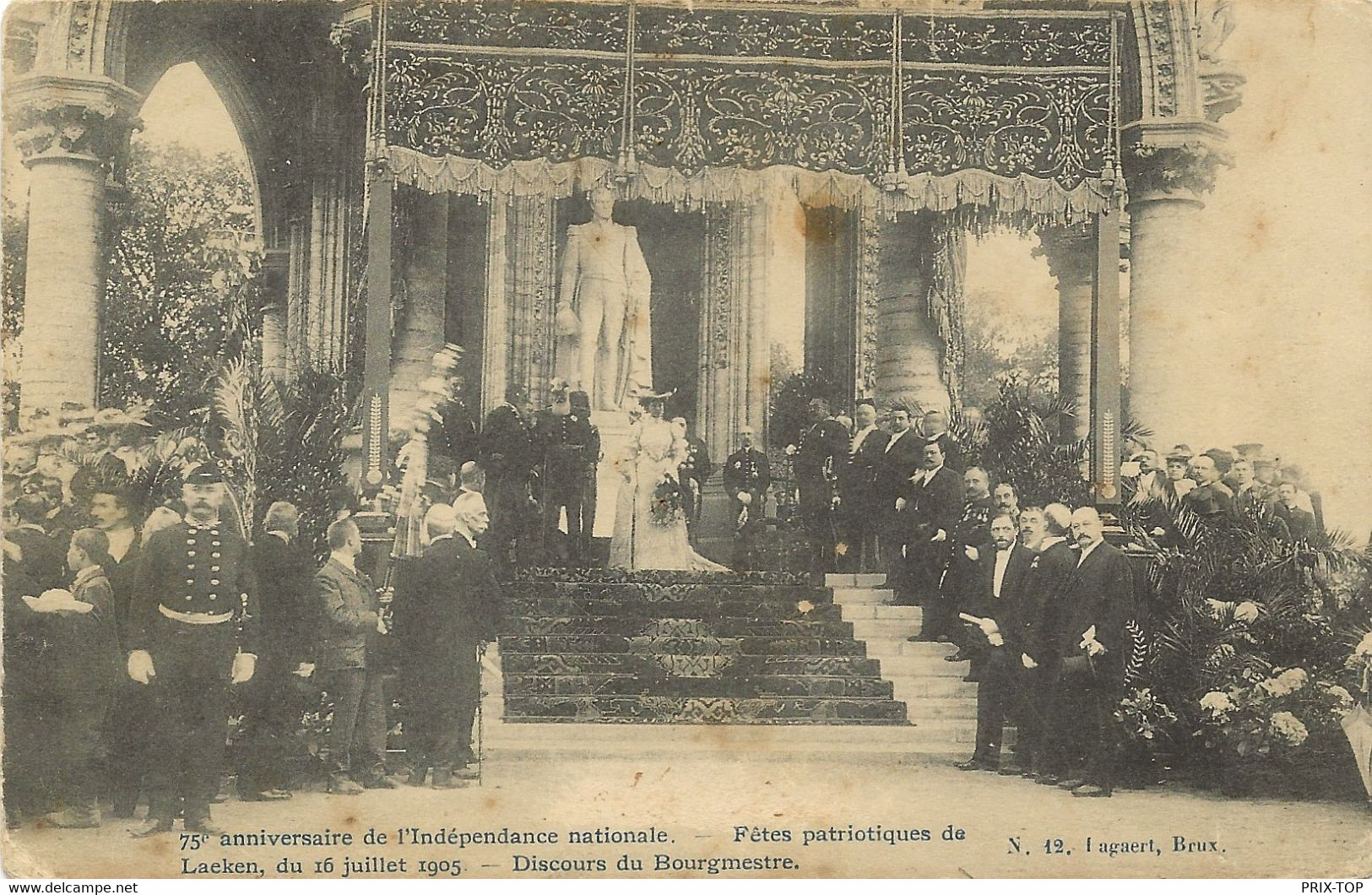 REF5010/ CP-PK Bruxelles 75° Anniversaire Indépendance Fête Patriotique Laeken 1905 - Fêtes, événements