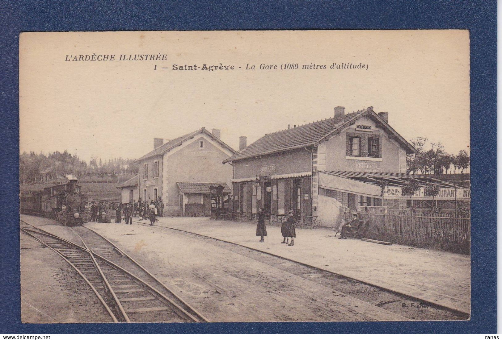 CPA [07] Ardèche > Saint Agrève Train Gare Chemin De Fer Non Circulé - Saint Agrève