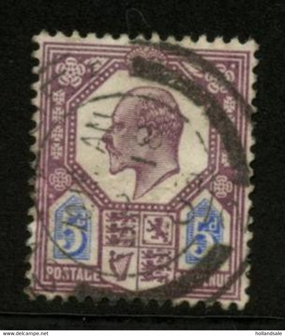 GREAT BRITAIN - 1902  5d Purple And Blue. Stanley Gibbons # 294. Used. - Altri & Non Classificati