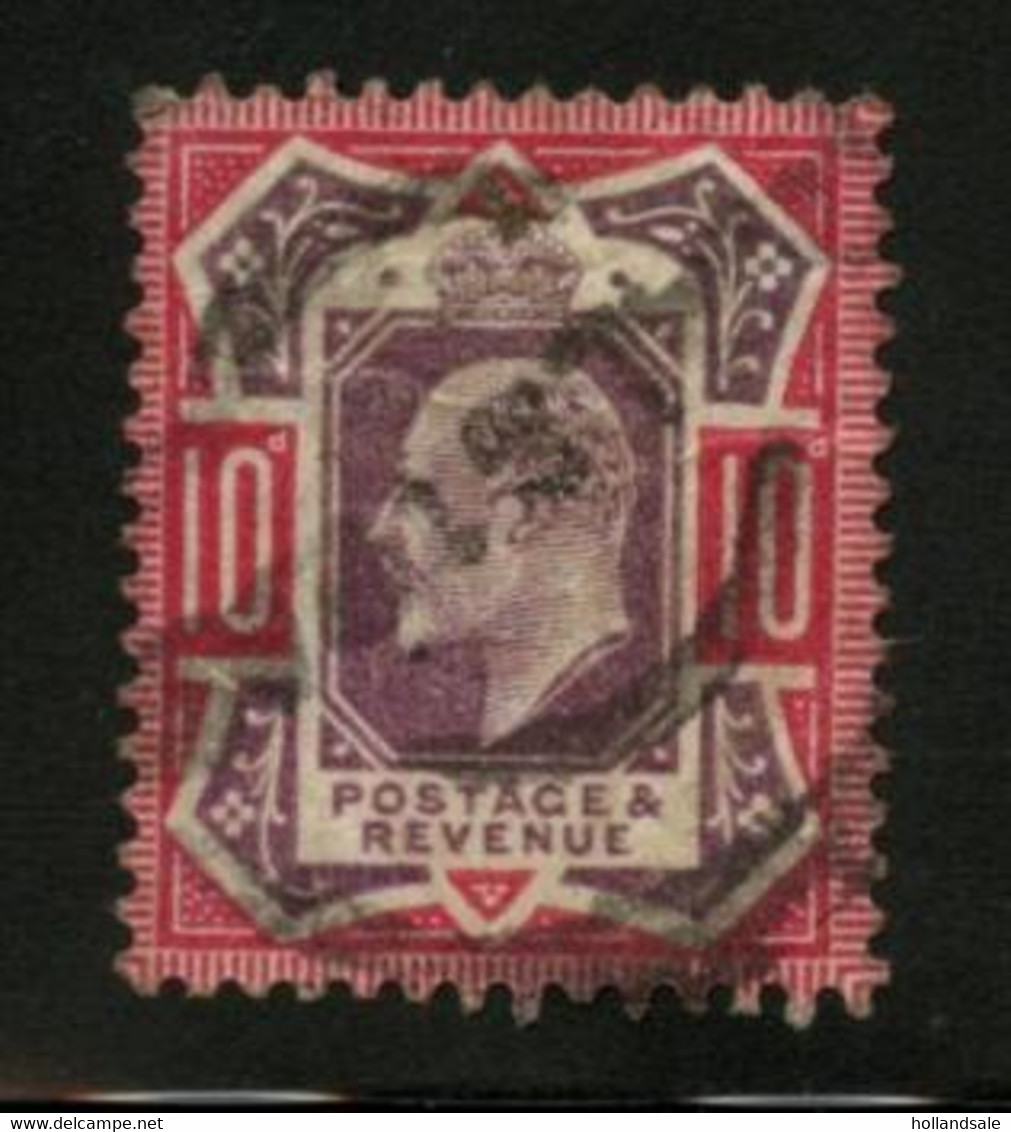 GREAT BRITAIN - 1902  10d Purple And Red. Stanley Gibbons # 311. Used. - Other & Unclassified