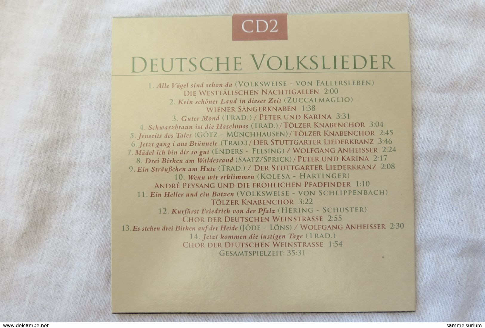 10 CDs Set "Deutsche Volkslieder" Div. Interpreten - Autres - Musique Allemande
