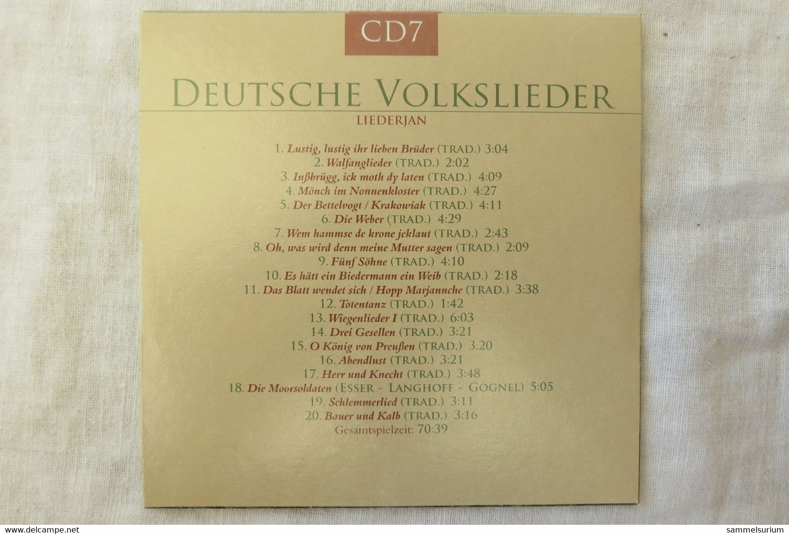 10 CDs Set "Deutsche Volkslieder" div. Interpreten