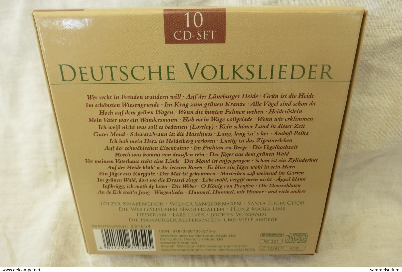 10 CDs Set "Deutsche Volkslieder" div. Interpreten