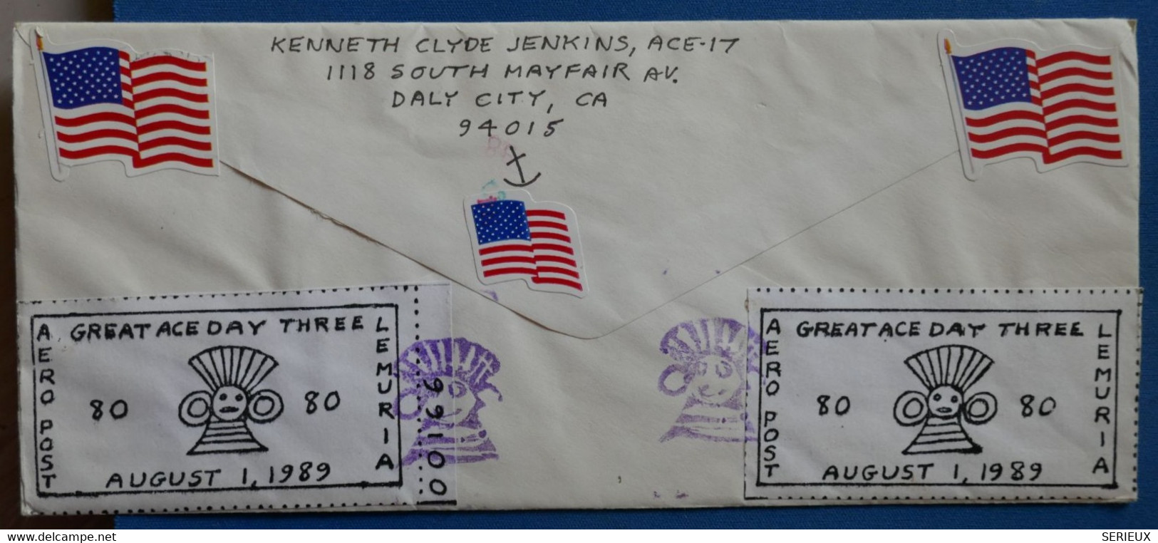 AB2 ETATS UNIS BELLE   LETTRE OEUVRE D ART 1989  SAN FRANCISCO  POUR BURLINGTON + AFFR.    PLAISANT - Storia Postale