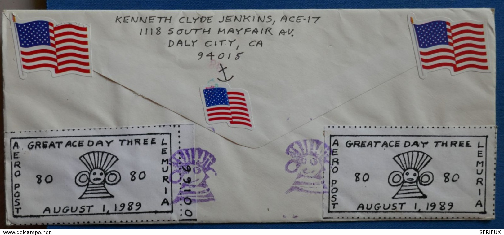 AB2 ETATS UNIS BELLE   LETTRE OEUVRE D ART 1989  SAN FRANCISCO  POUR BURLINGTON + AFFR.    PLAISANT - Storia Postale